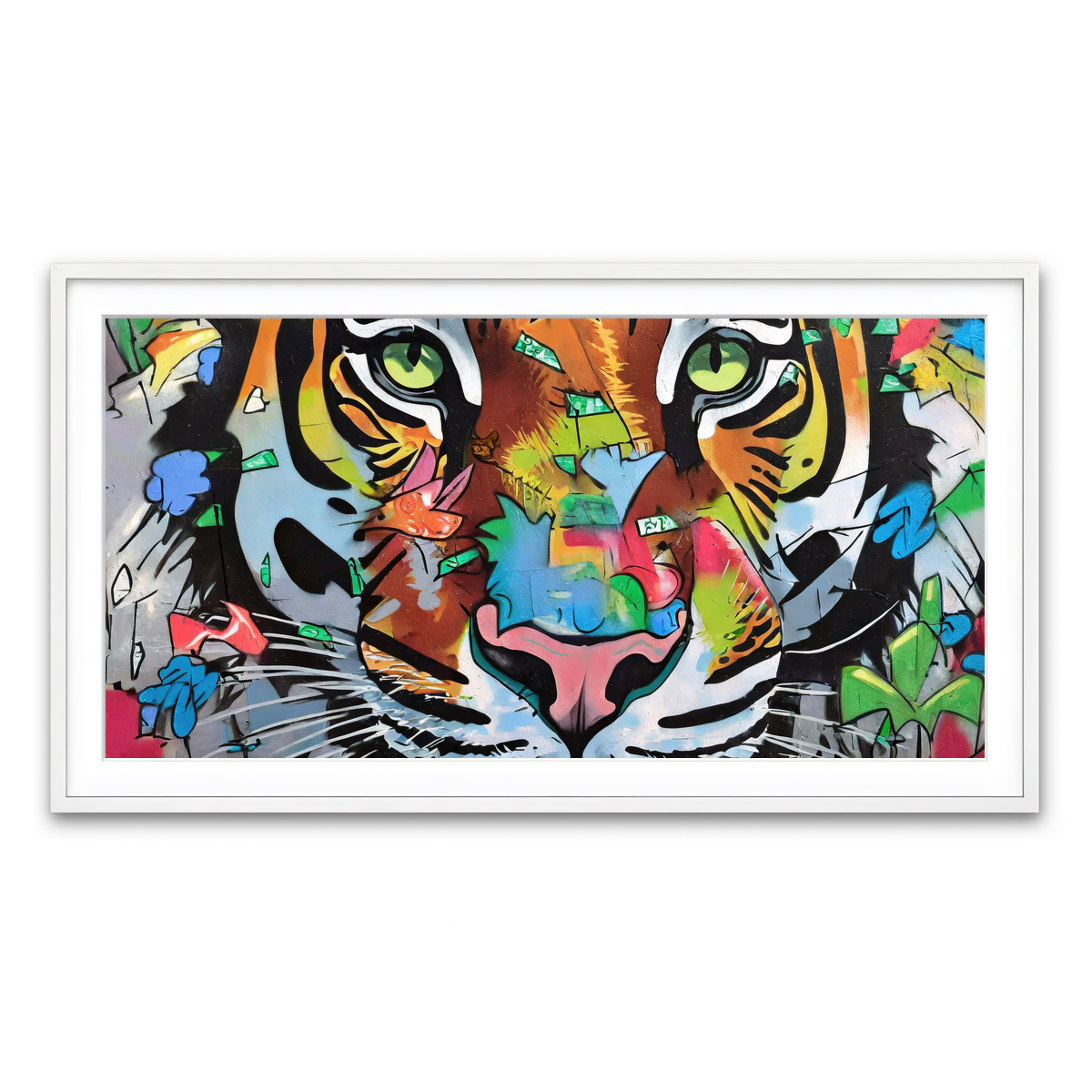 Framed Print 2x1 White