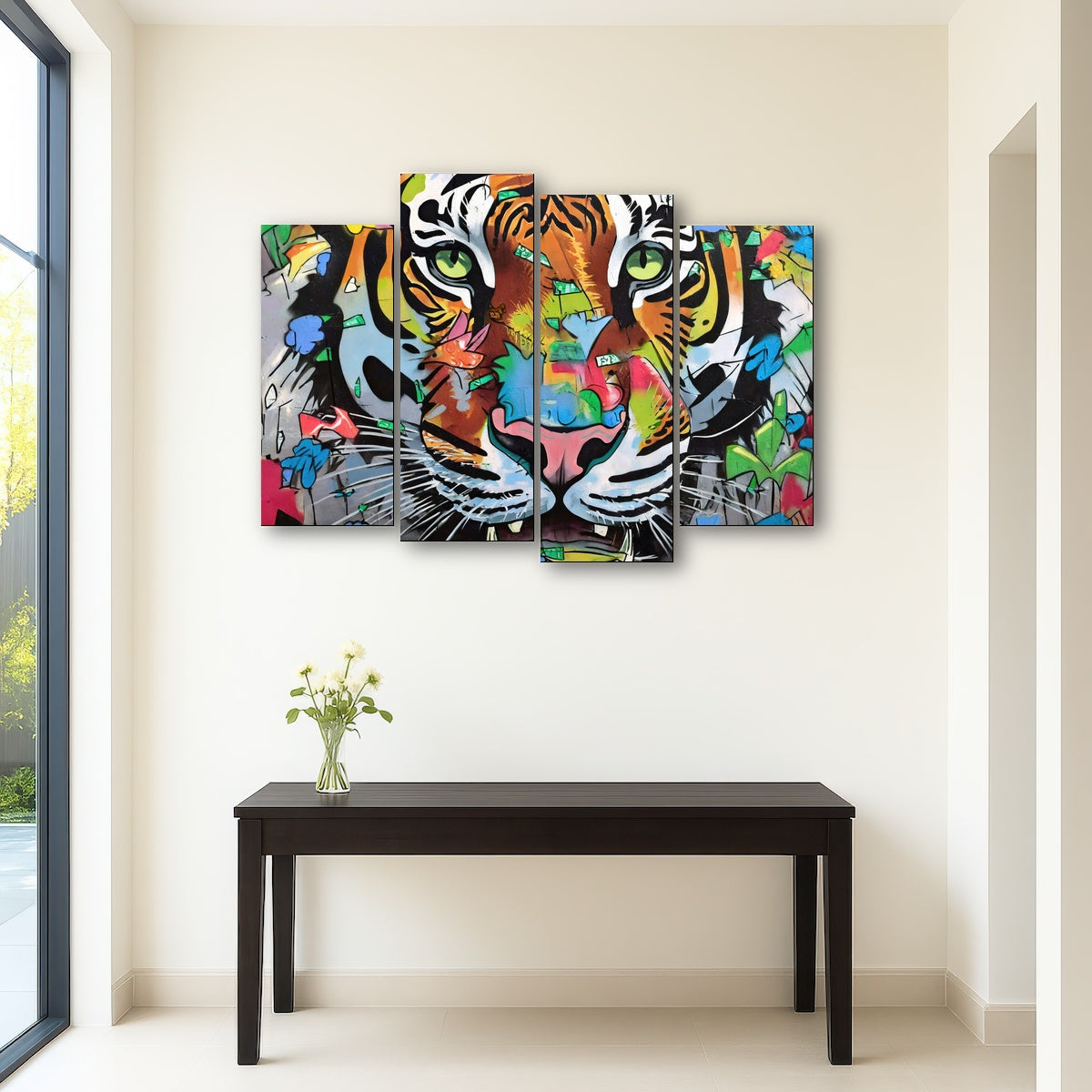 AUTO-MOCKUP ROOM | tiger graffiti