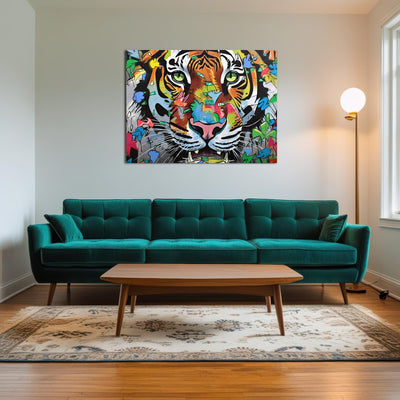 AUTO-MOCKUP ROOM | tiger graffiti