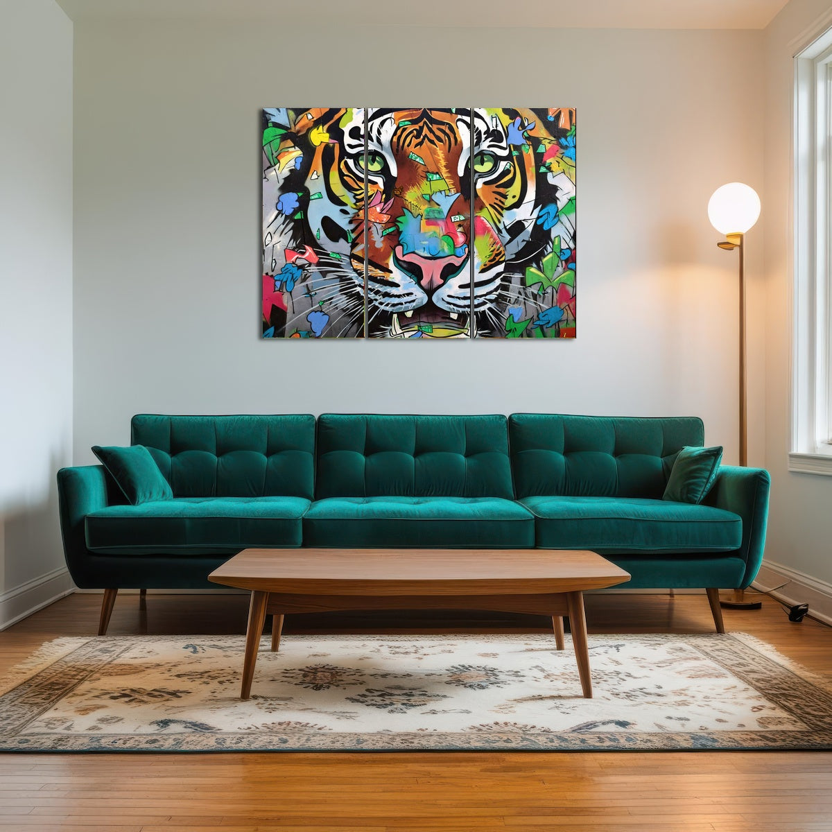 AUTO-MOCKUP ROOM | tiger graffiti