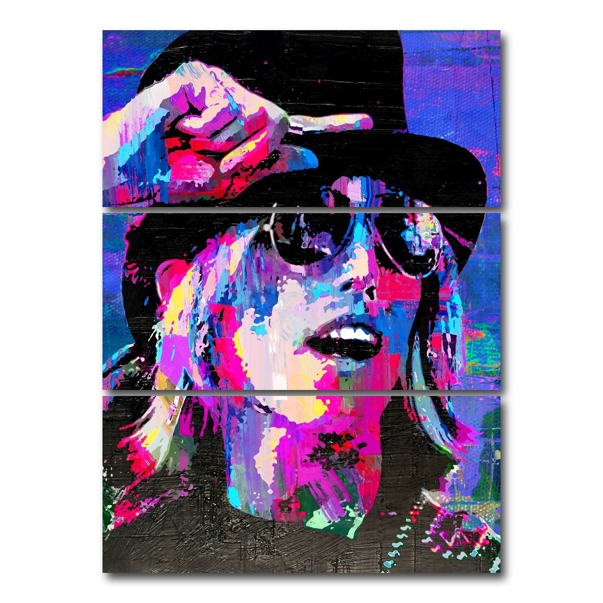 AUTO-MOCKUP WHITE | tom petty | 3 Piece | Gallery Wrap Canvas | group=8x18_stacked