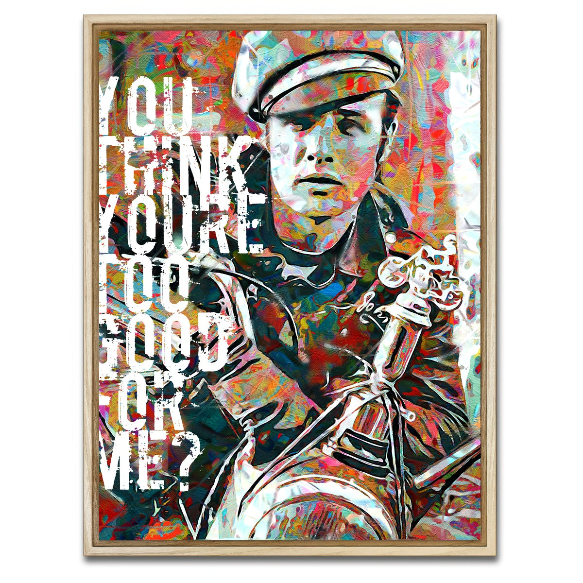 AUTO-MOCKUP WHITE | too good for me | 1 Piece | Natural Framed Canvas | group=3x4