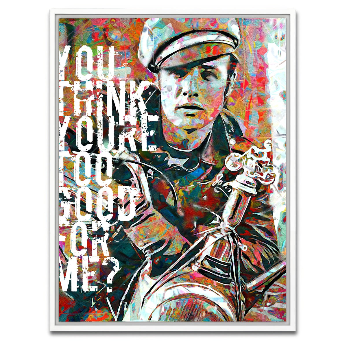 AUTO-MOCKUP WHITE | too good for me | 1 Piece | White Framed Canvas | group=3x4