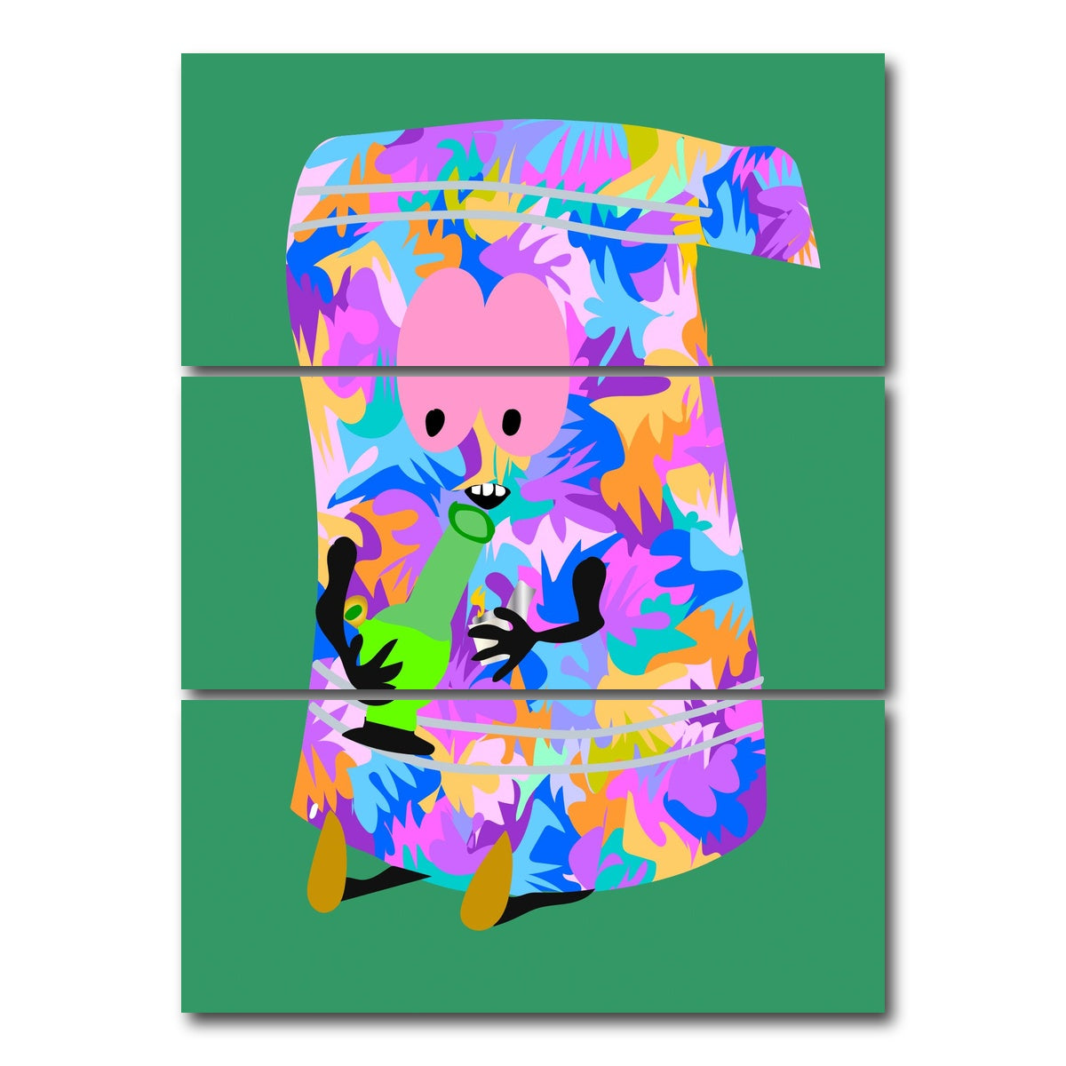 AUTO-MOCKUP WHITE | towlie | 3 Piece | Gallery Wrap Canvas | group=8x18_stacked