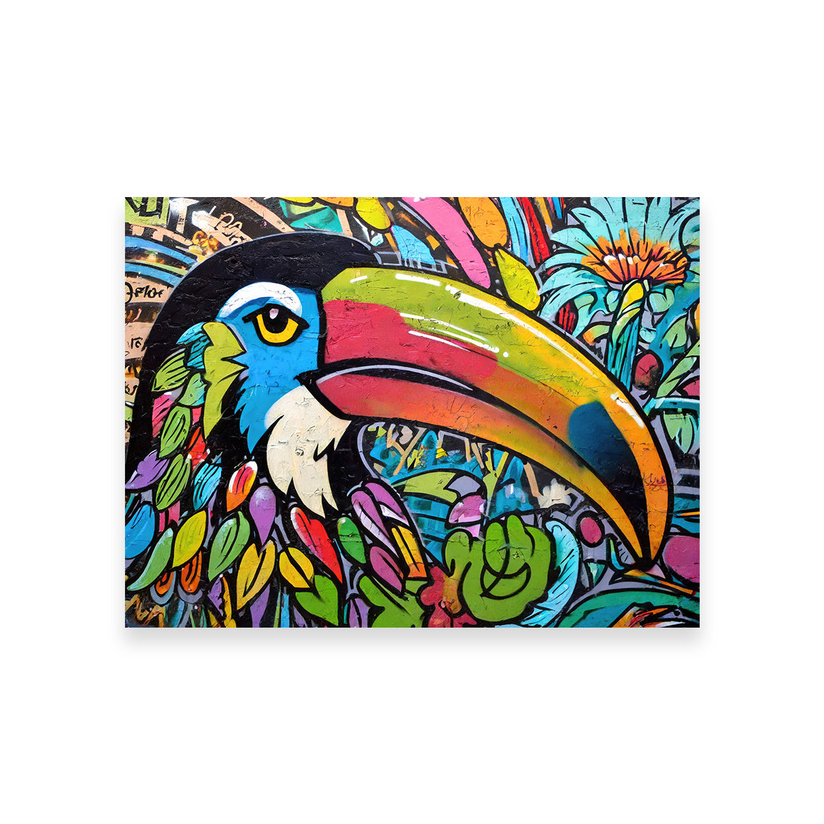 Toucan Graffiti Wall Art