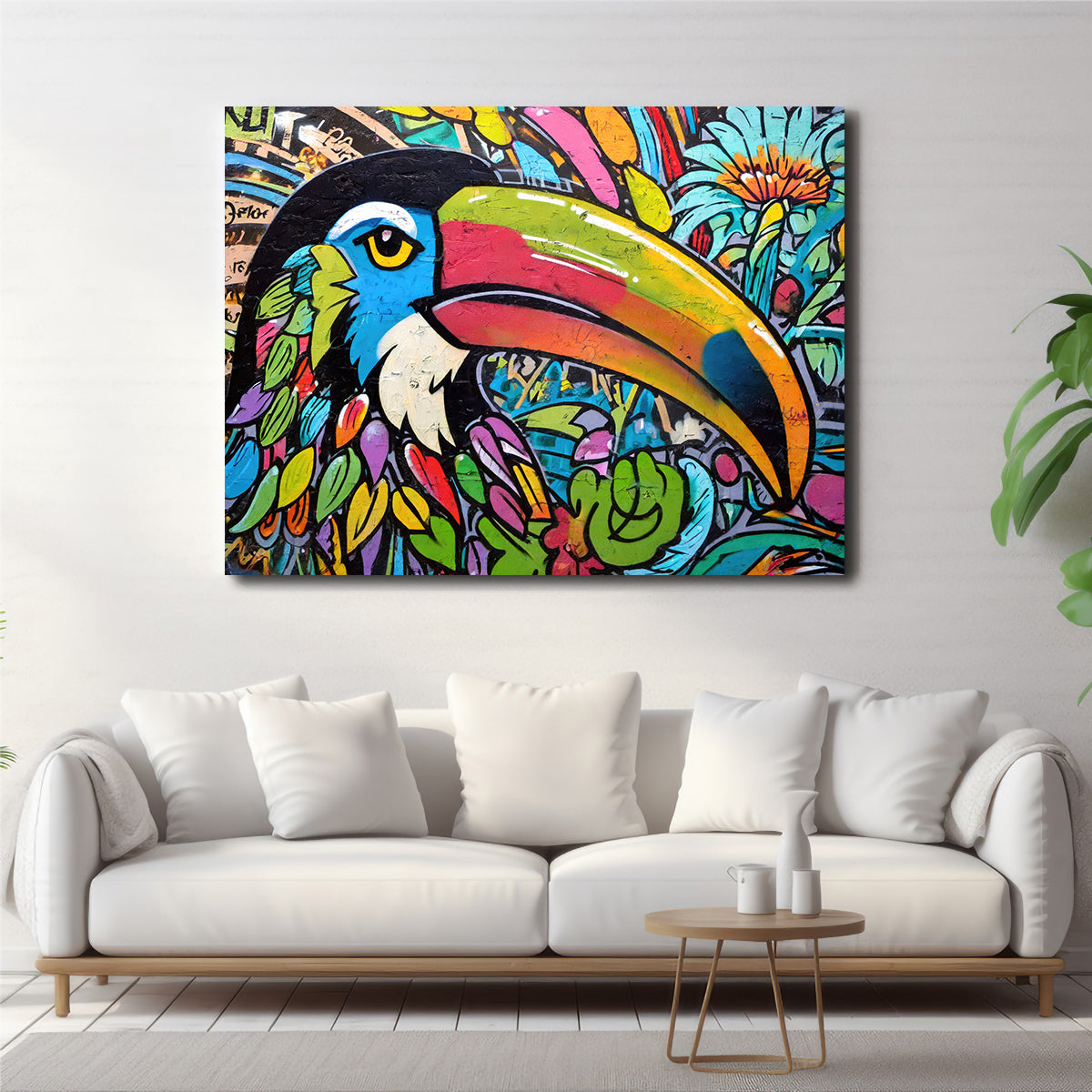 Toucan Graffiti Wall Art