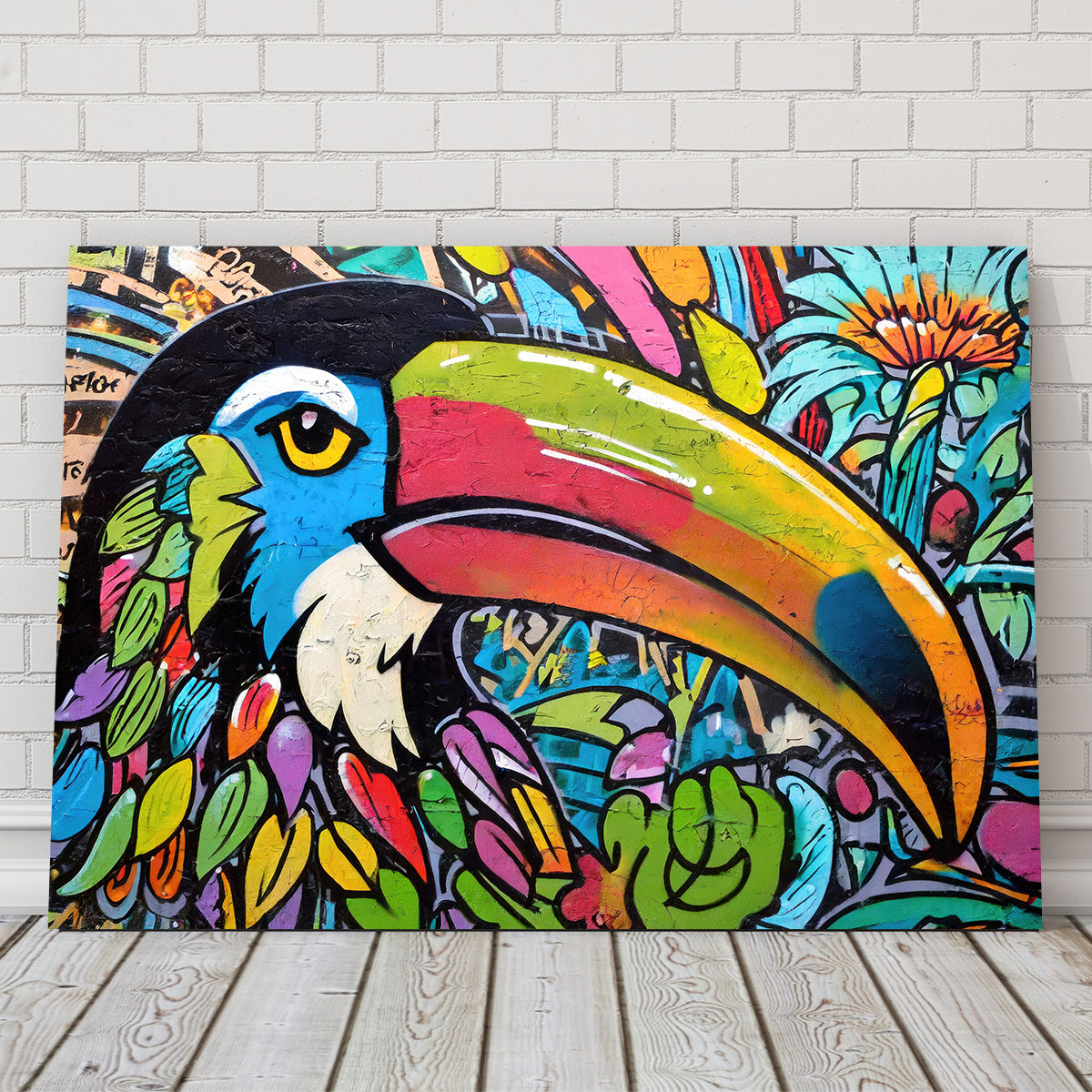 Toucan Graffiti Wall Art