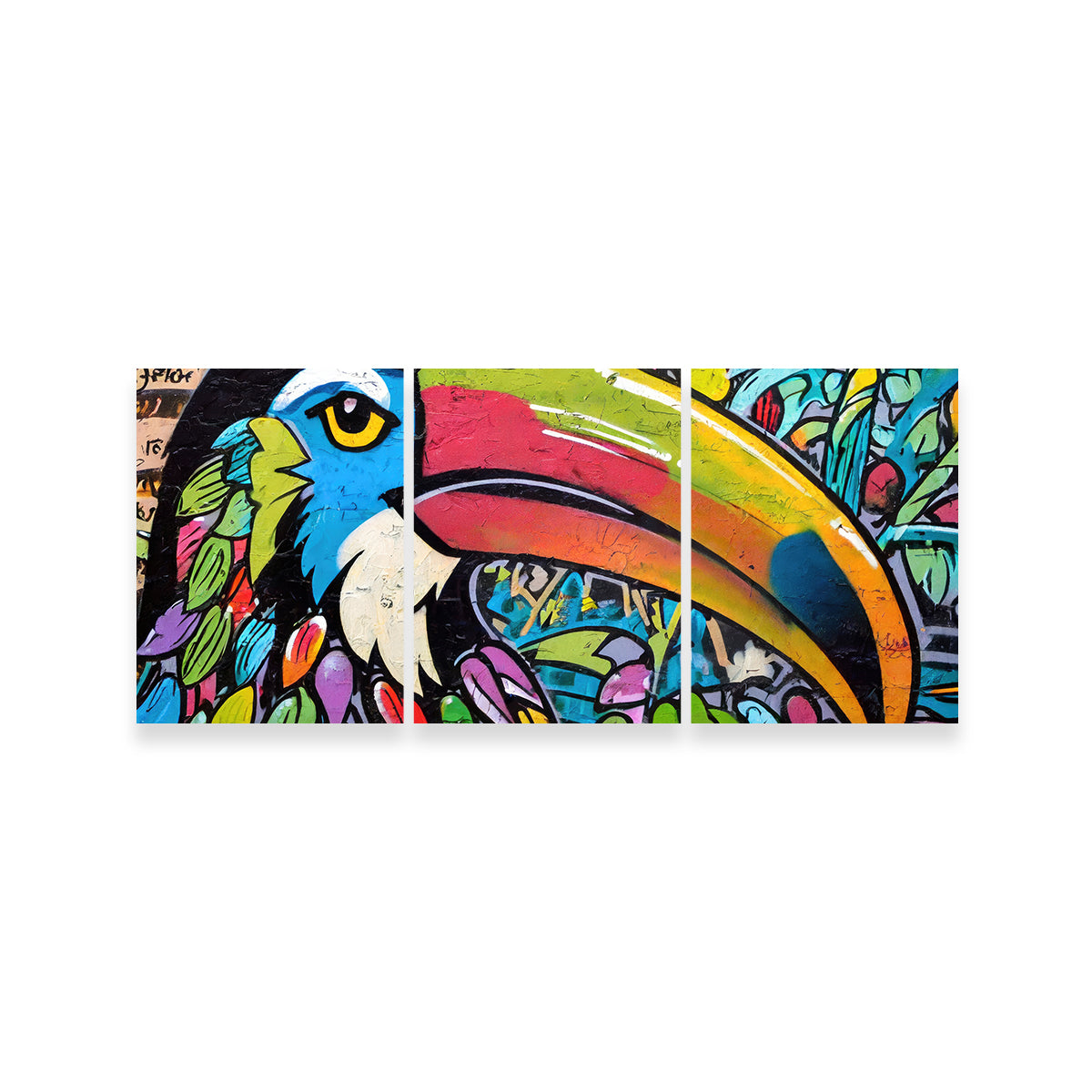 Toucan Graffiti Wall Art