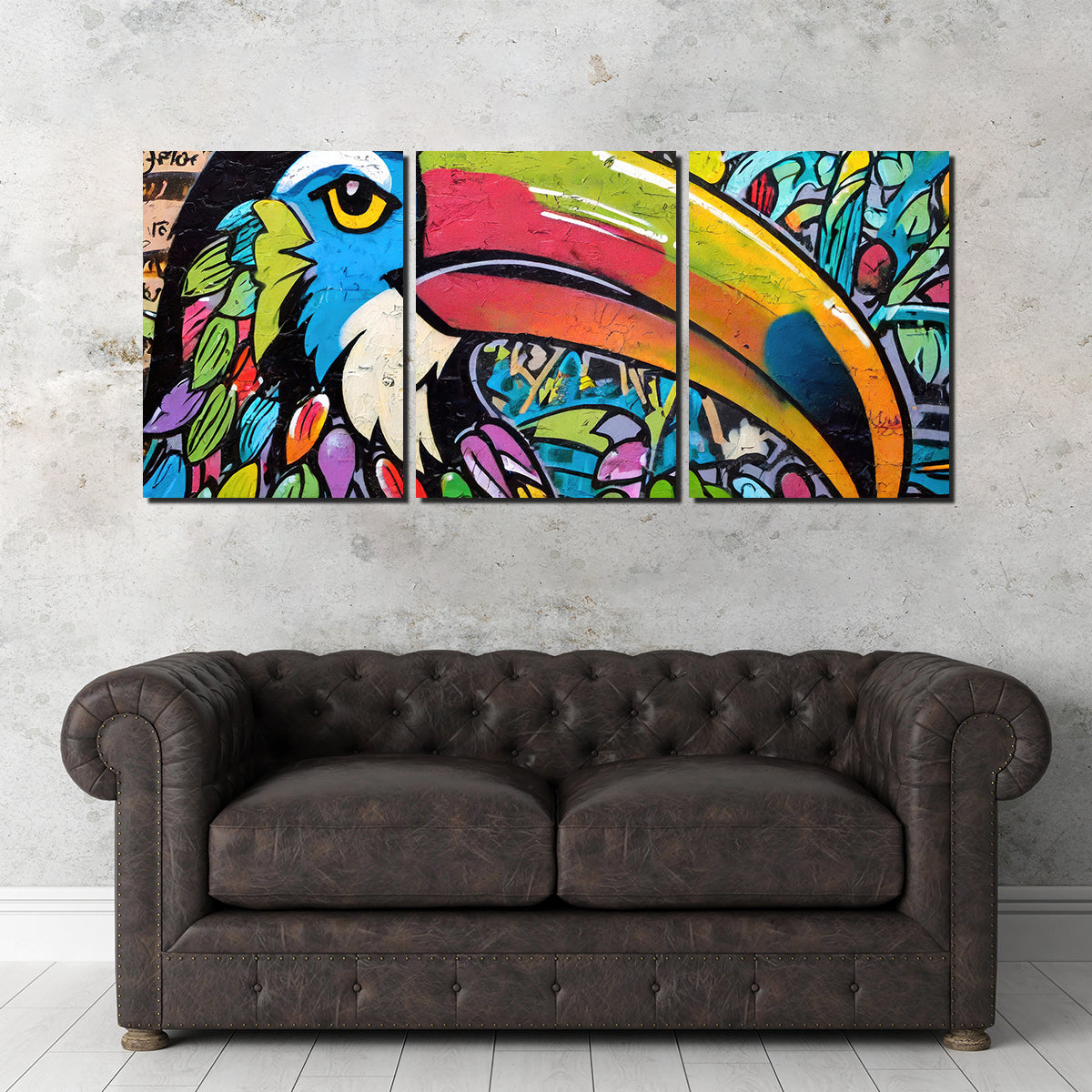 Toucan Graffiti Wall Art