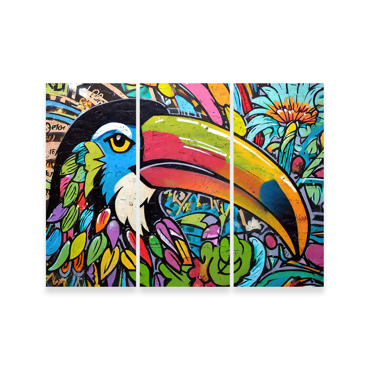 Toucan Graffiti Wall Art