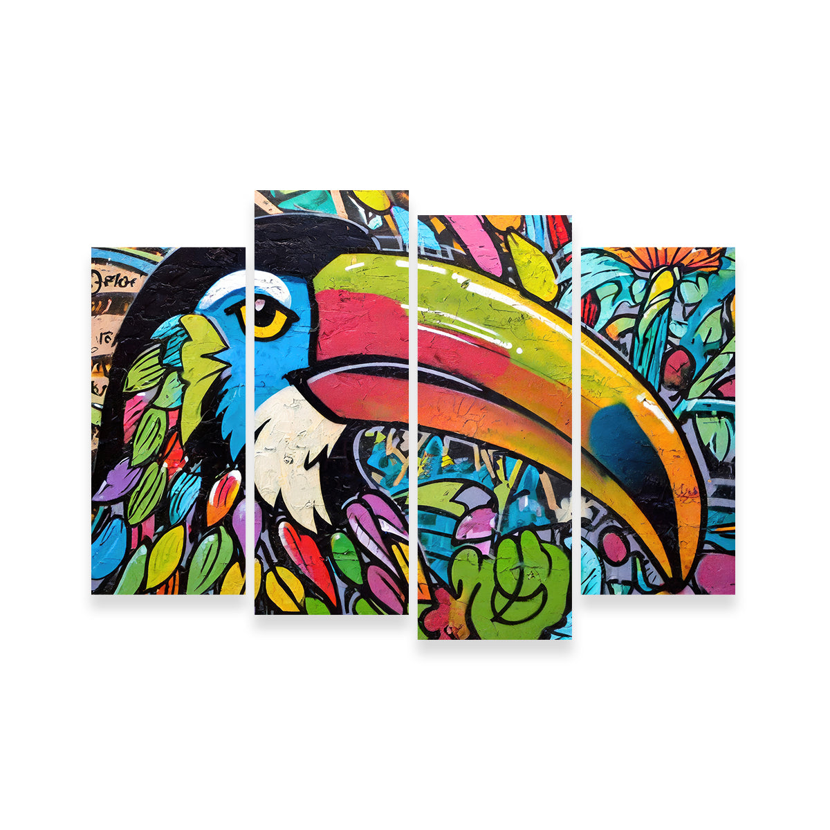 Toucan Graffiti Wall Art