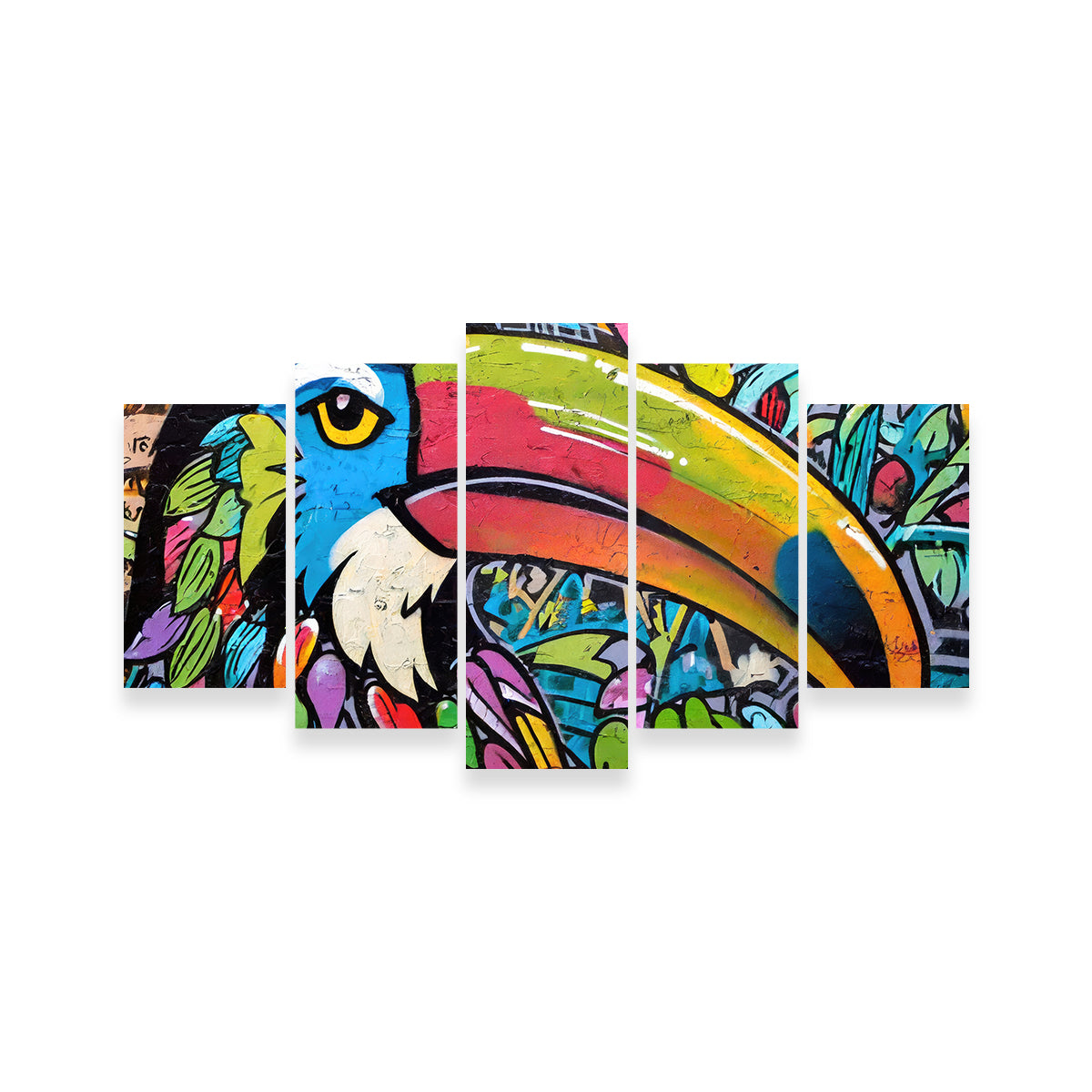 Toucan Graffiti Wall Art