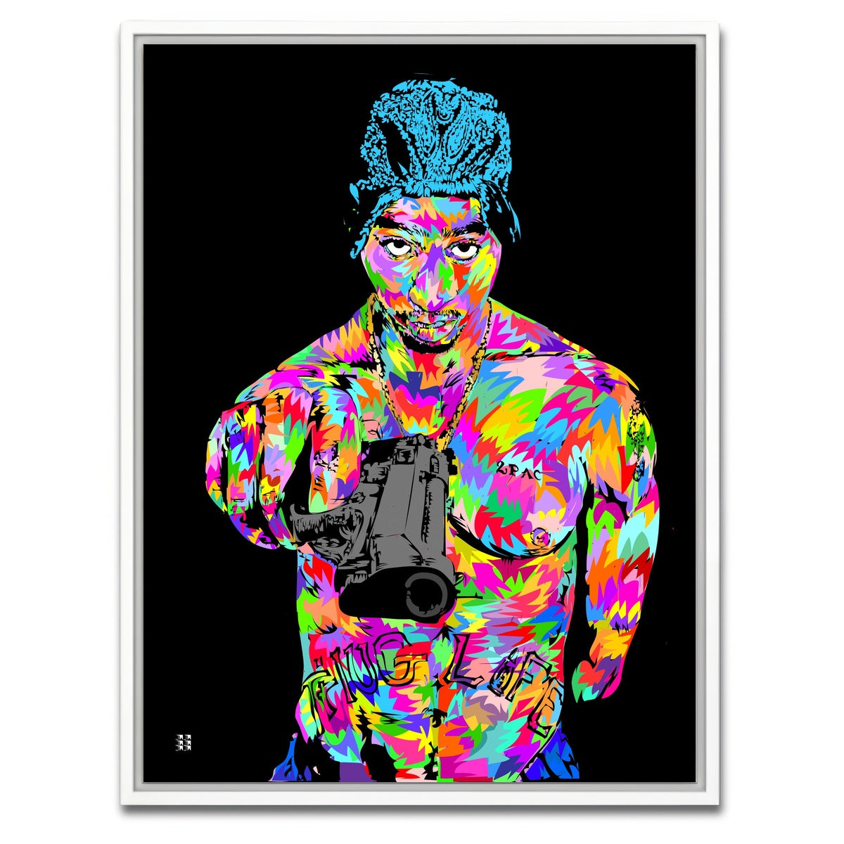AUTO-MOCKUP WHITE | tupacalypse | 1 Piece | White Framed Canvas | group=3x4