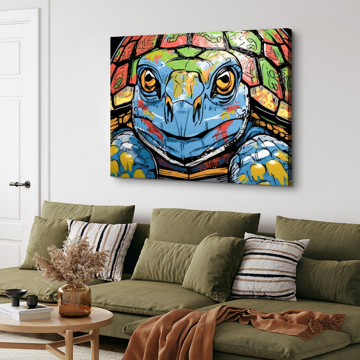 Turtle Graffiti Wall Art