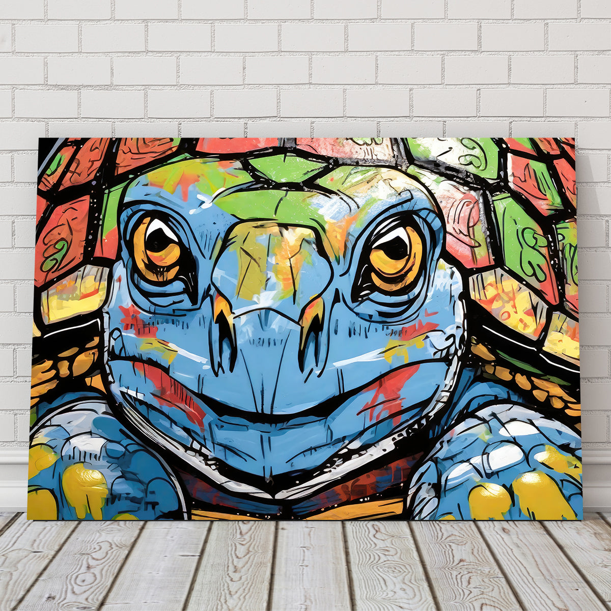 Turtle Graffiti Wall Art