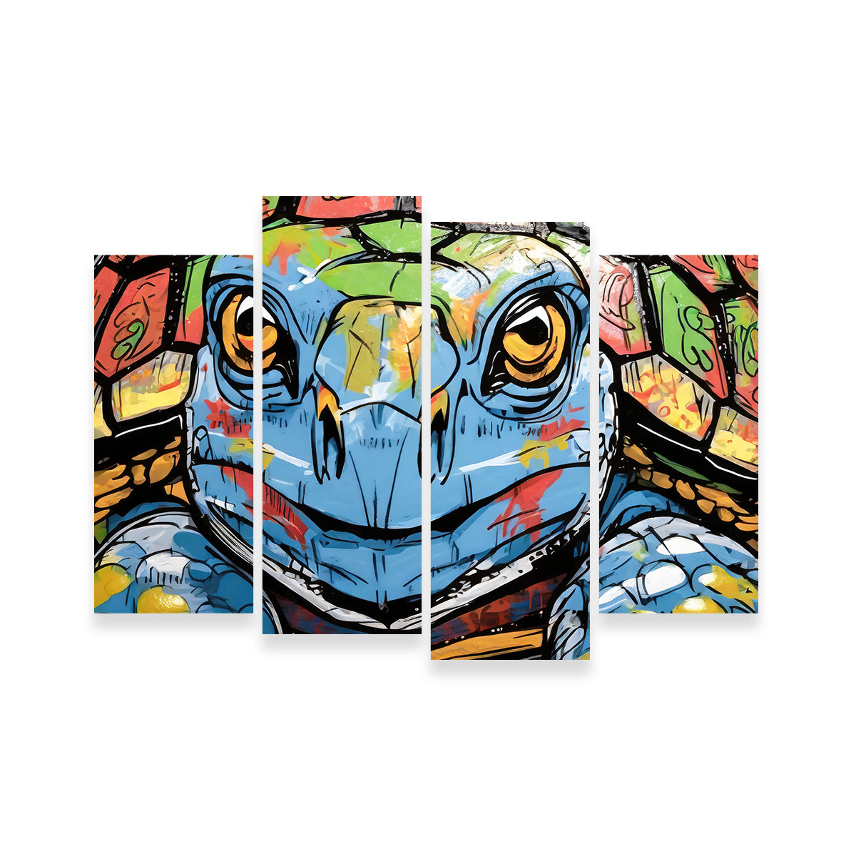 Turtle Graffiti Wall Art