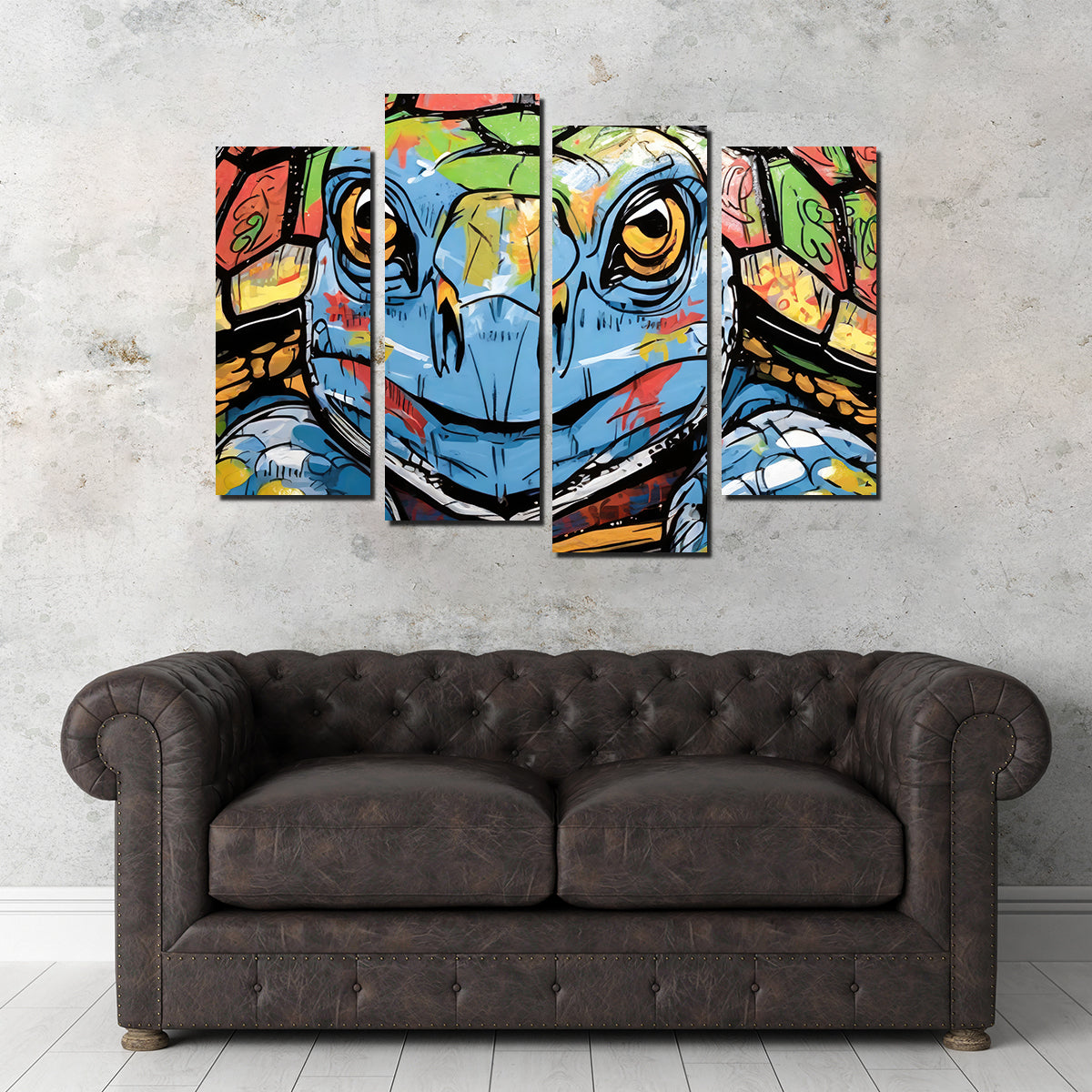 Turtle Graffiti Wall Art