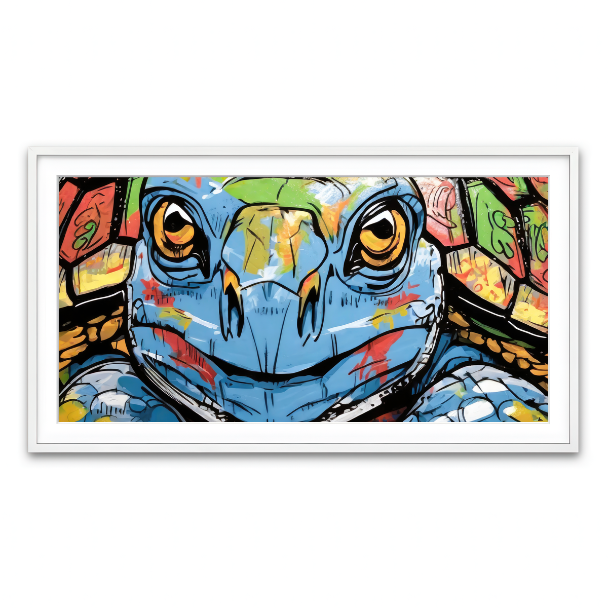 Framed Print 2x1 White