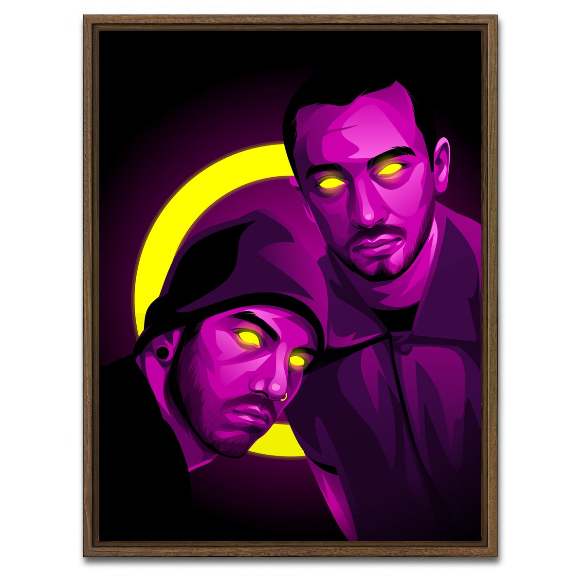 AUTO-MOCKUP WHITE | twenty one pilots | 1 Piece | Walnut Framed Canvas | group=3x4