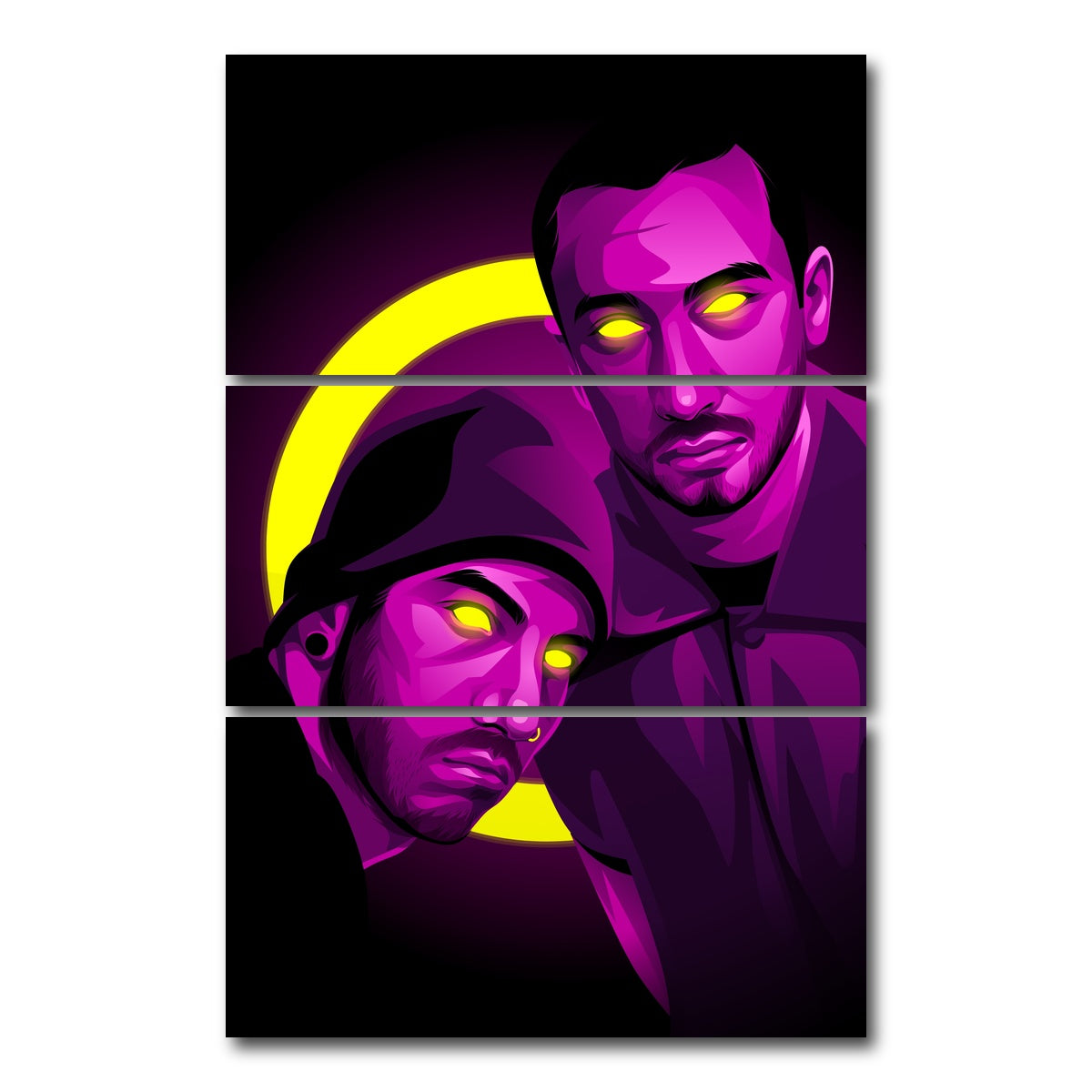 AUTO-MOCKUP WHITE | twenty one pilots | 3 Piece | Gallery Wrap Canvas | group=12x24_stacked