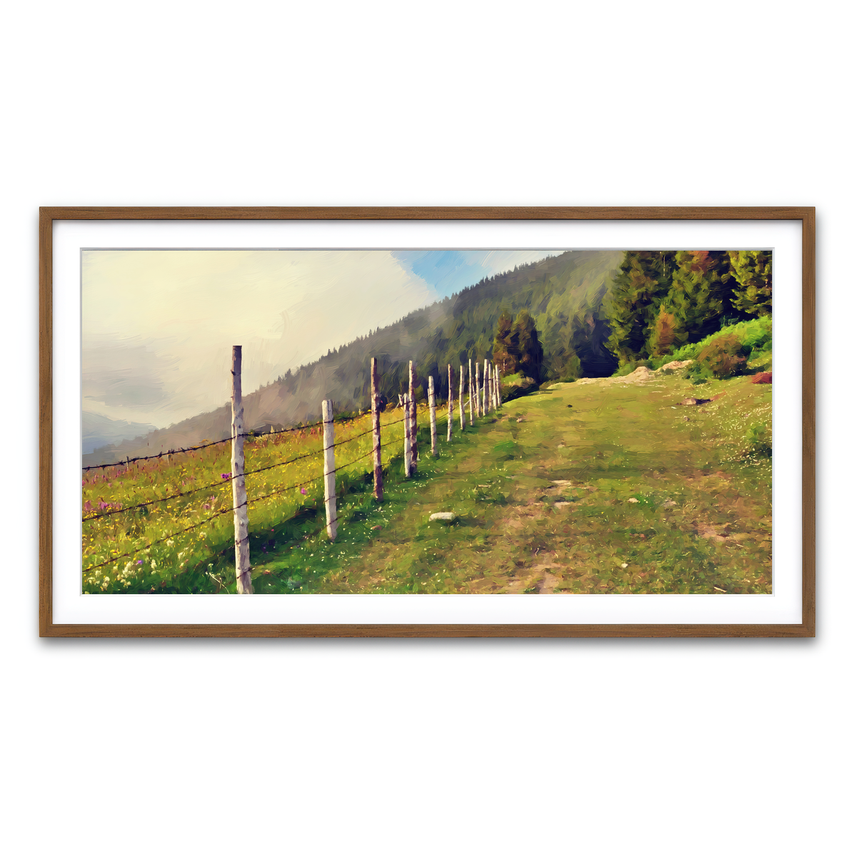 Framed Print 2x1 Walnut