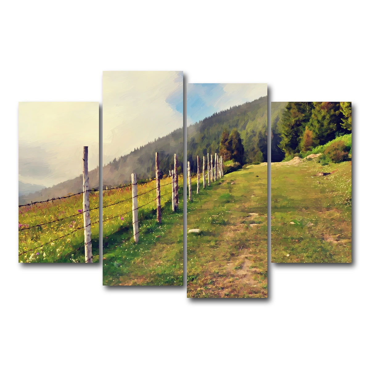 AUTO-MOCKUP WHITE | uphill climb | 4 Piece | Gallery Wrap Canvas | group=4_short