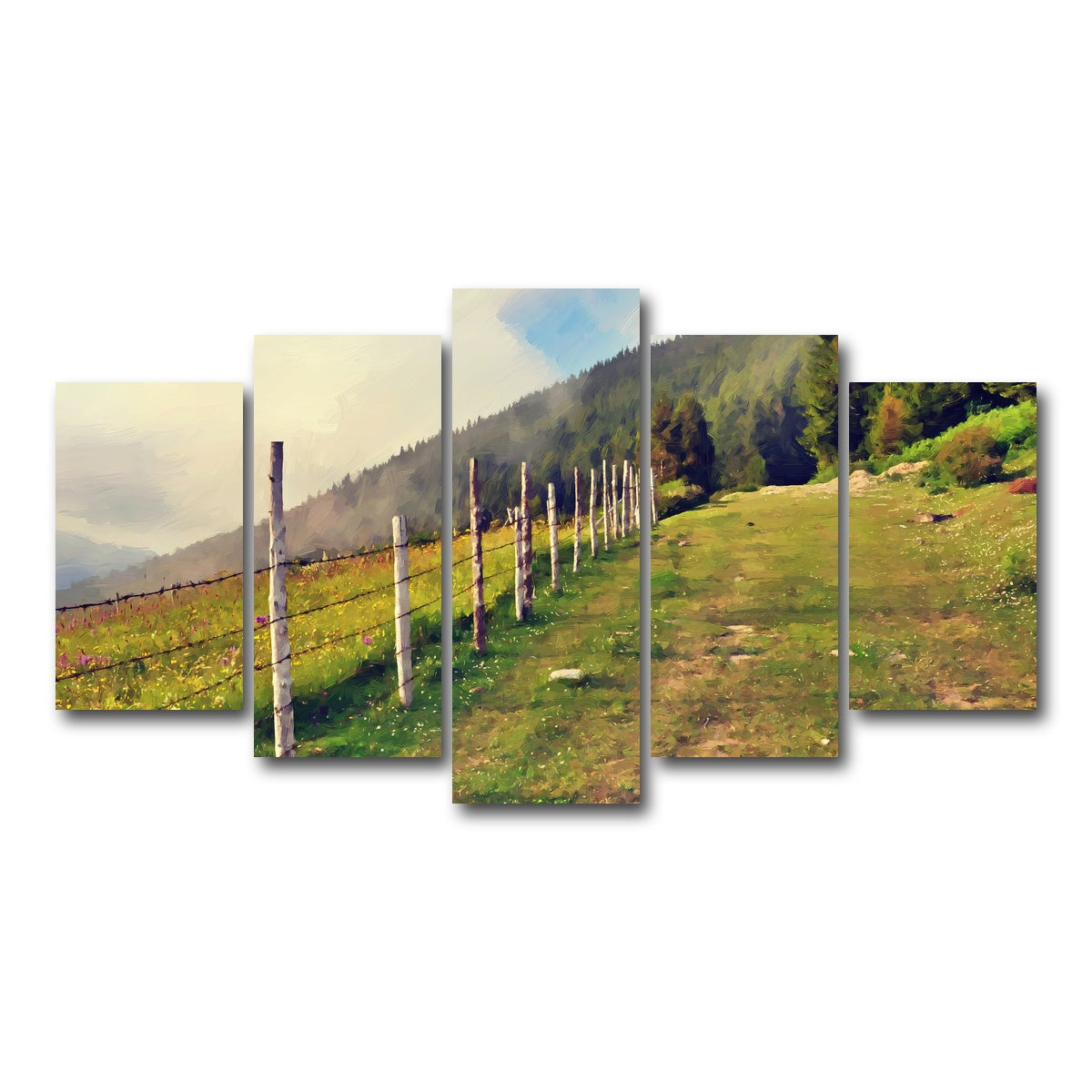 AUTO-MOCKUP WHITE | uphill climb | 5 Piece | Gallery Wrap Canvas | group=5_normal