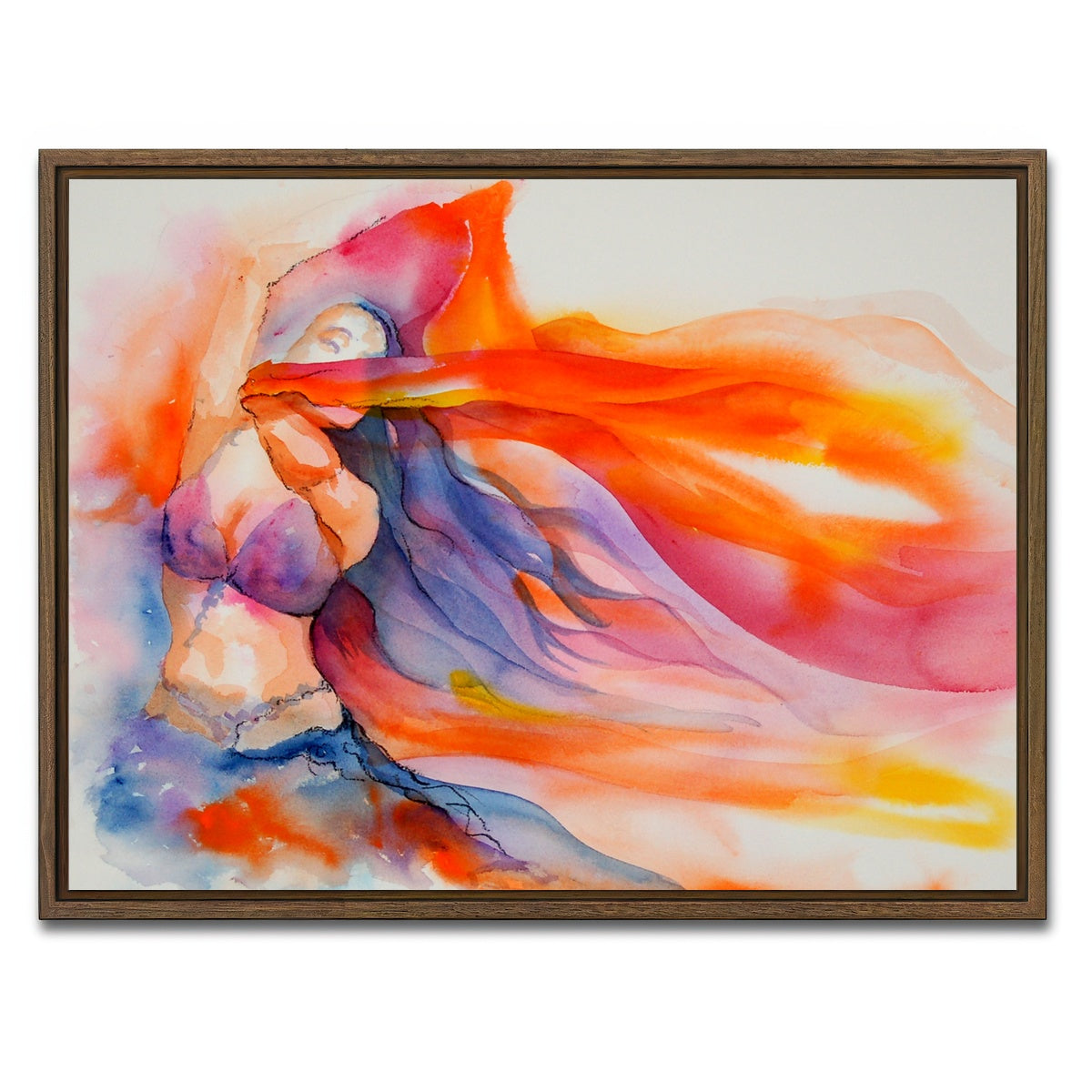 AUTO-MOCKUP WHITE | veil swirl | 1 Piece | Walnut Framed Canvas | group=4x3