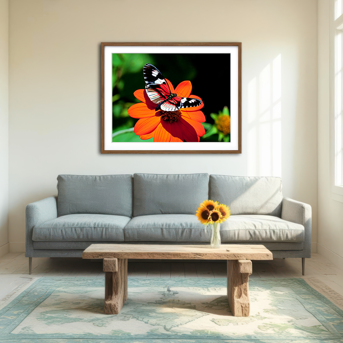 AUTO-MOCKUP ROOM | Vibrant Butterfly Wall Art
