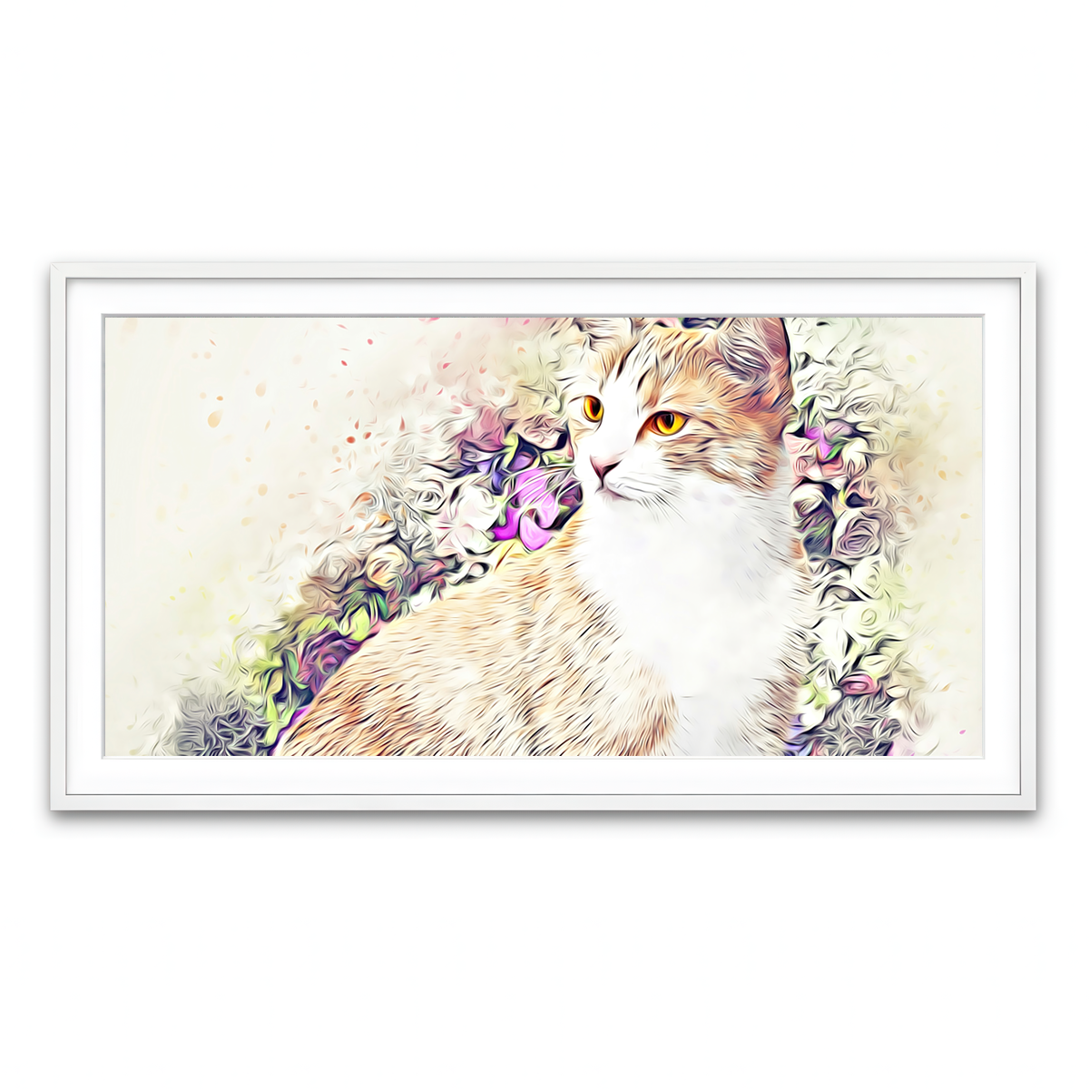 Framed Print 2x1 White