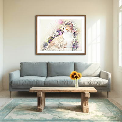 AUTO-MOCKUP ROOM | Victorian Cat Wall Art