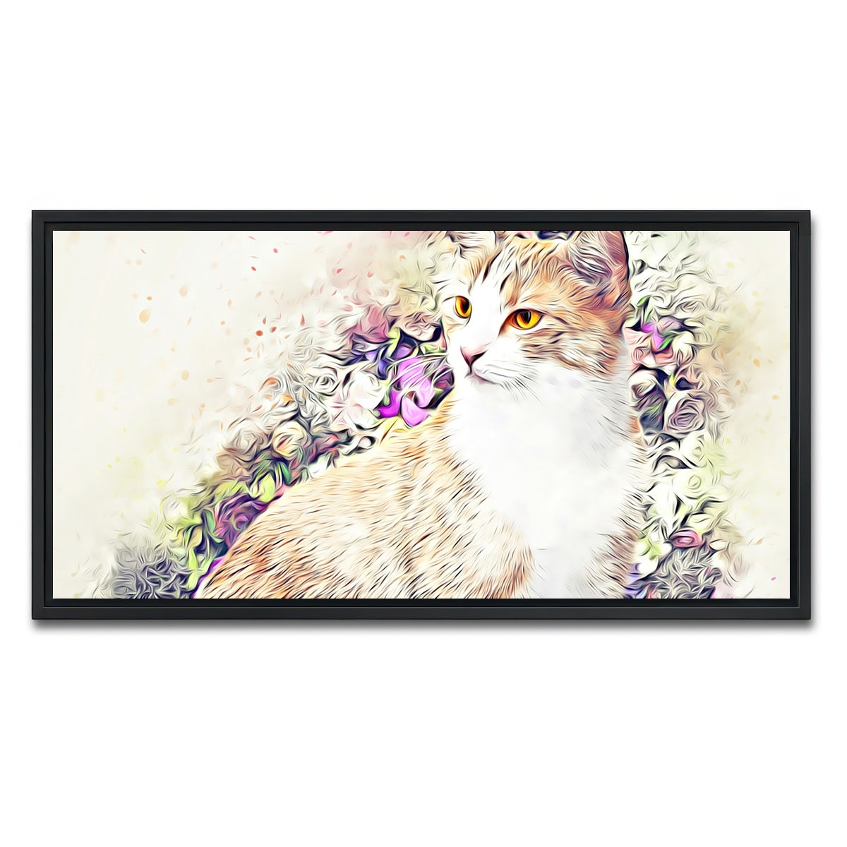 AUTO-MOCKUP WHITE | victorian cat | 1 Piece | Black Framed Canvas | group=2x1