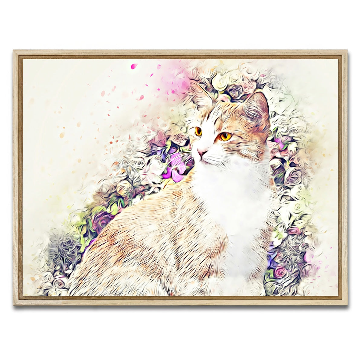 AUTO-MOCKUP WHITE | victorian cat | 1 Piece | Natural Framed Canvas | group=4x3