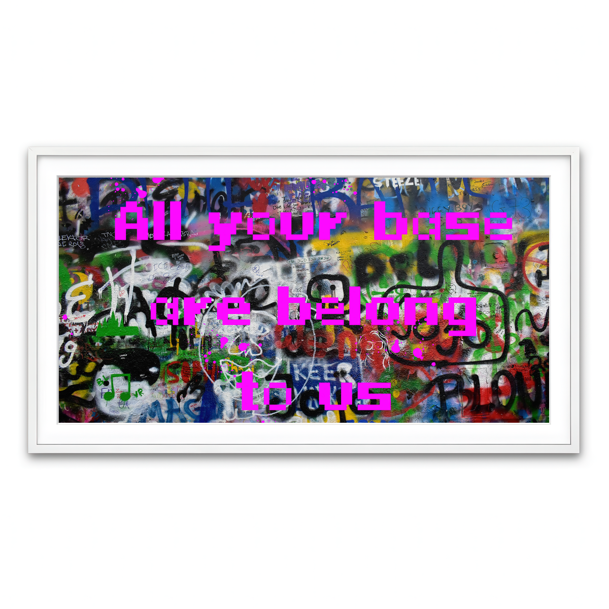 Framed Print 2x1 White