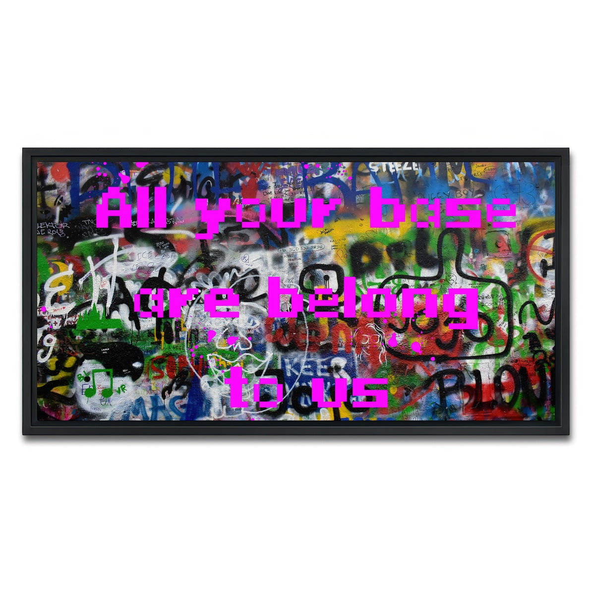 AUTO-MOCKUP WHITE | video game meme | 1 Piece | Black Framed Canvas | group=2x1