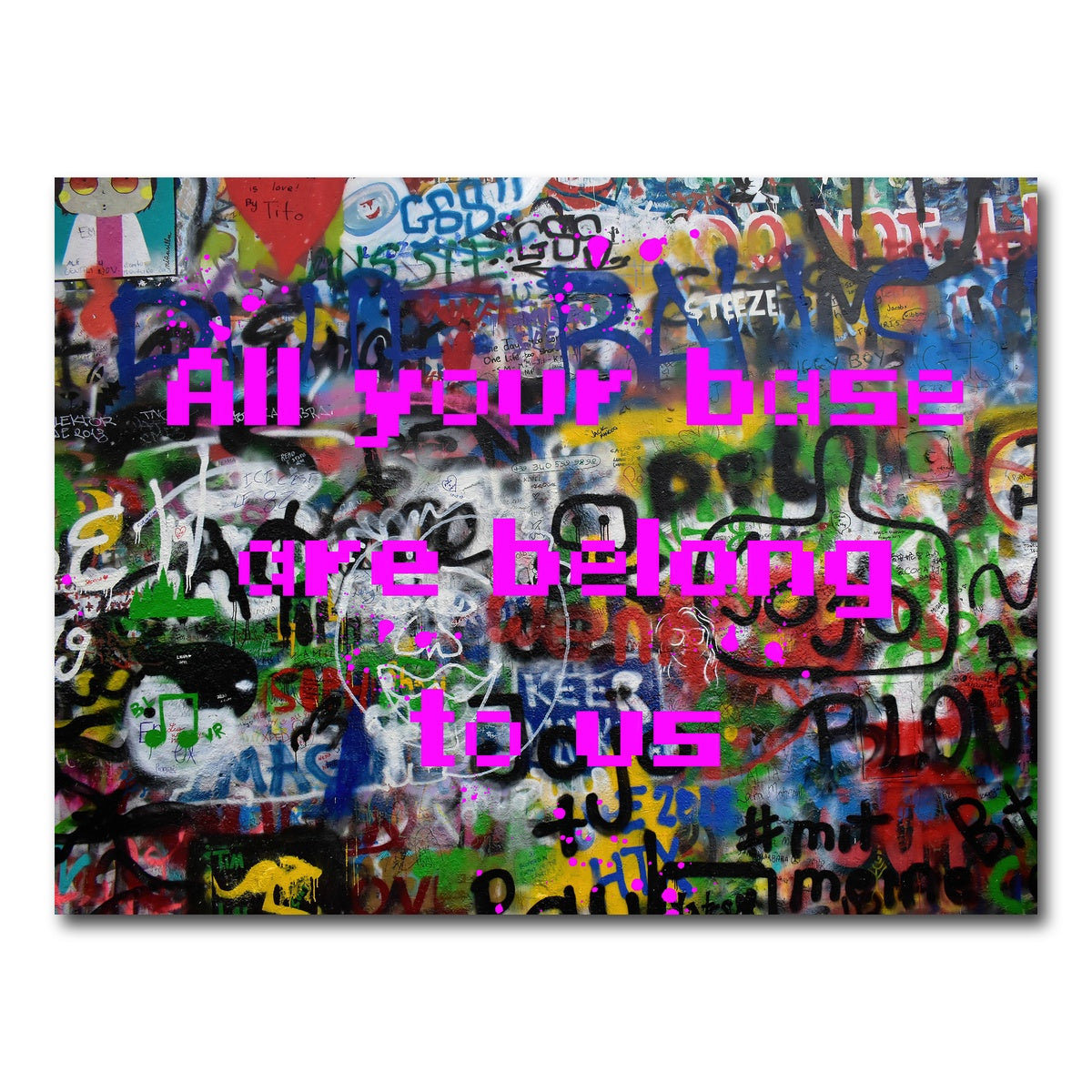 AUTO-MOCKUP WHITE | video game meme | 1 Piece | Gallery Wrap Canvas | group=4x3