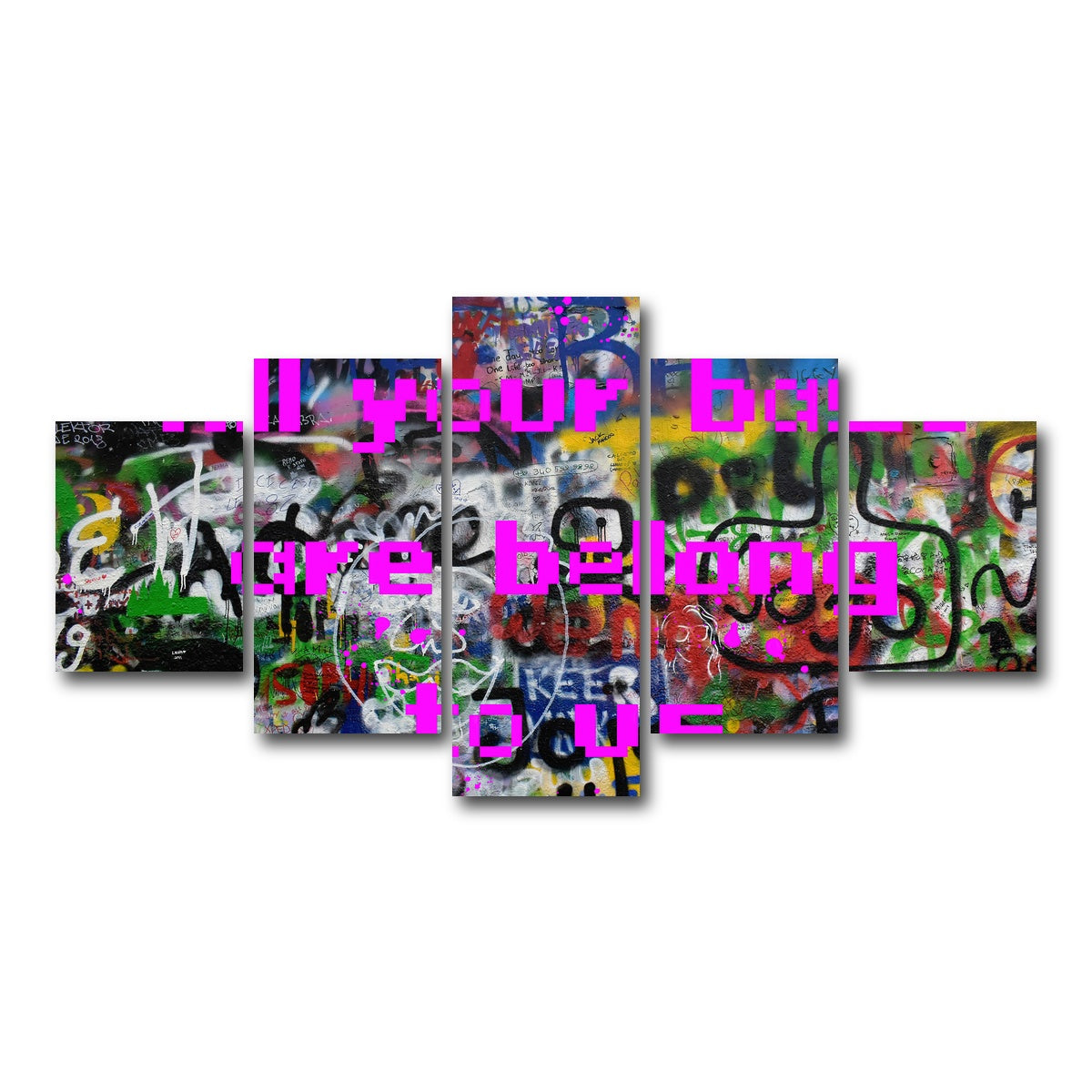 AUTO-MOCKUP WHITE | video game meme | 5 Piece | Gallery Wrap Canvas | group=5_short