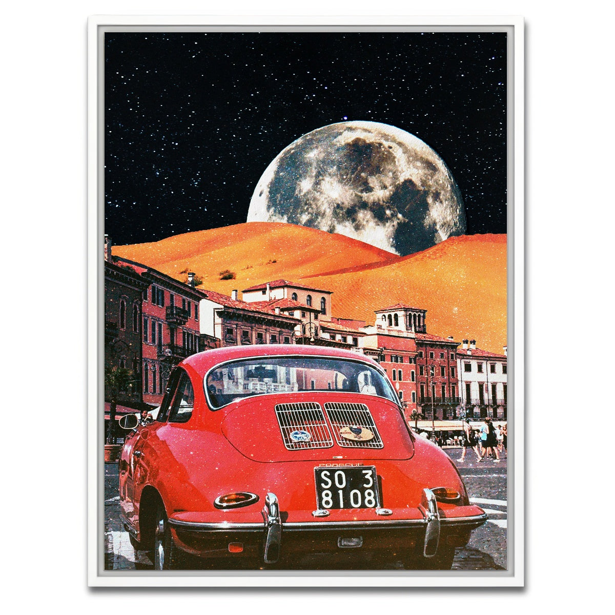 AUTO-MOCKUP WHITE | vintage car | 1 Piece | White Framed Canvas | group=3x4