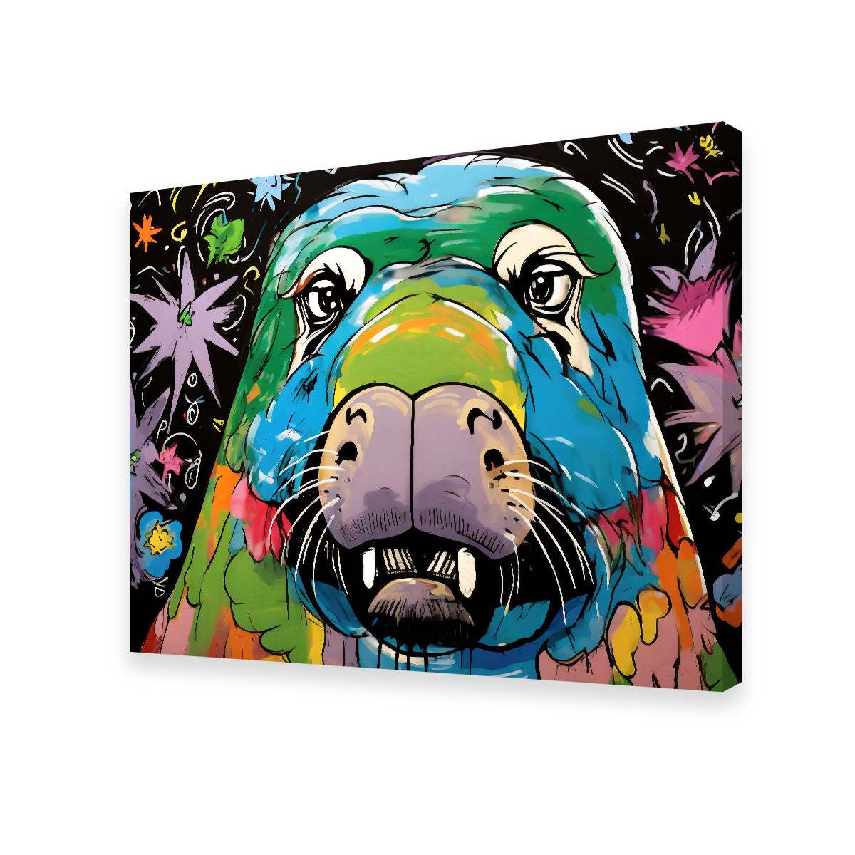 Walrus Graffiti Wall Art