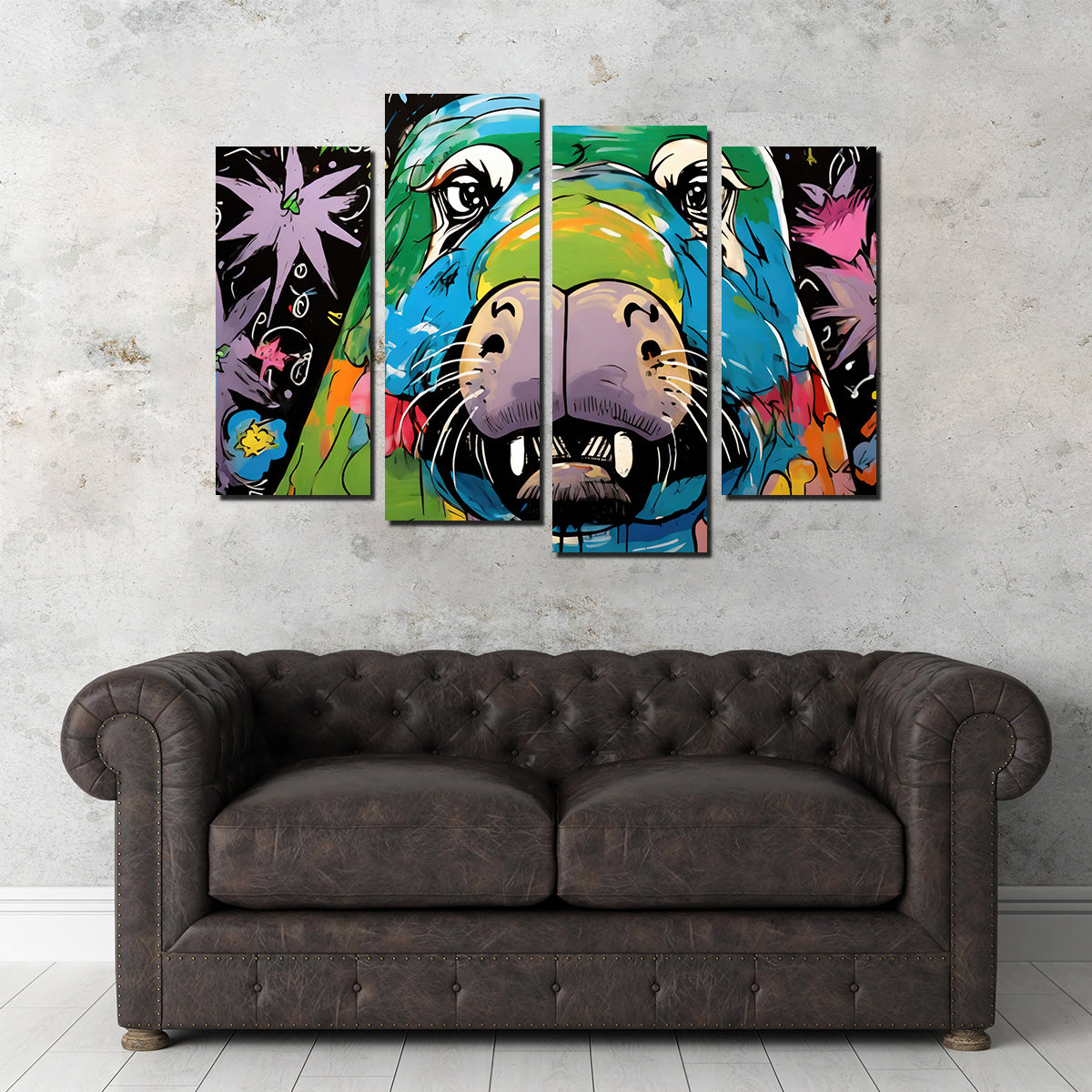 Walrus Graffiti Wall Art