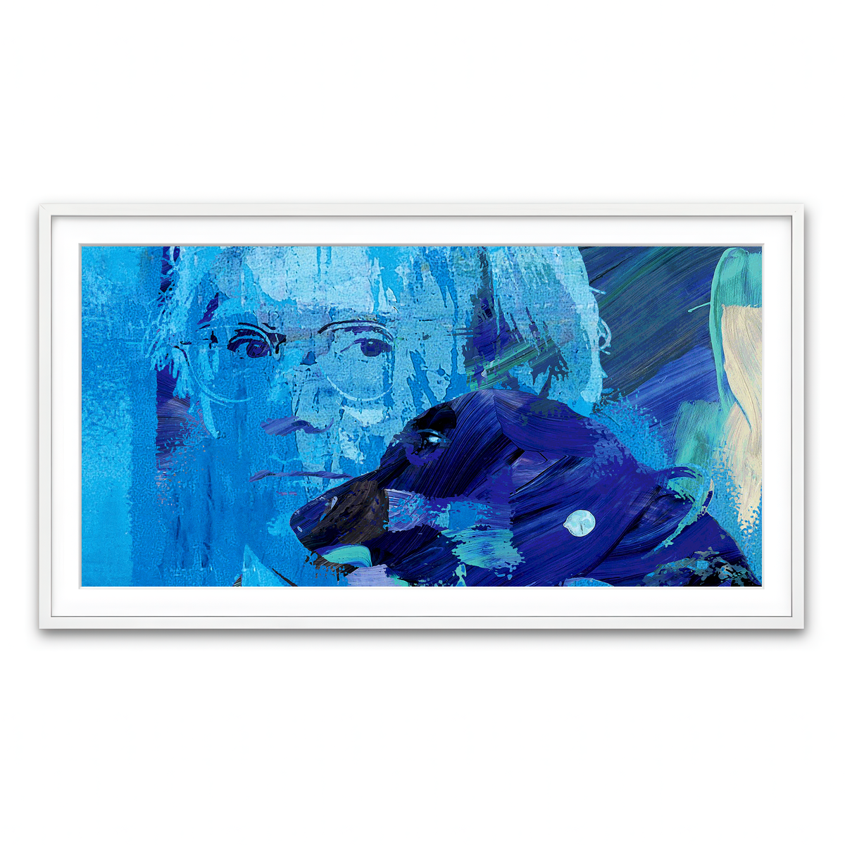 Framed Print 2x1 White