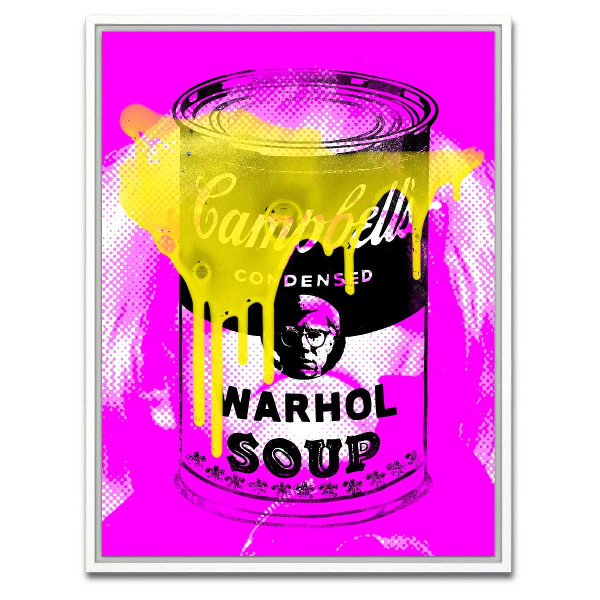 AUTO-MOCKUP WHITE | warhol soup 1 | 1 Piece | White Framed Canvas | group=3x4