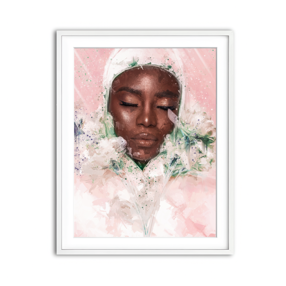 Framed Print 3x4 White