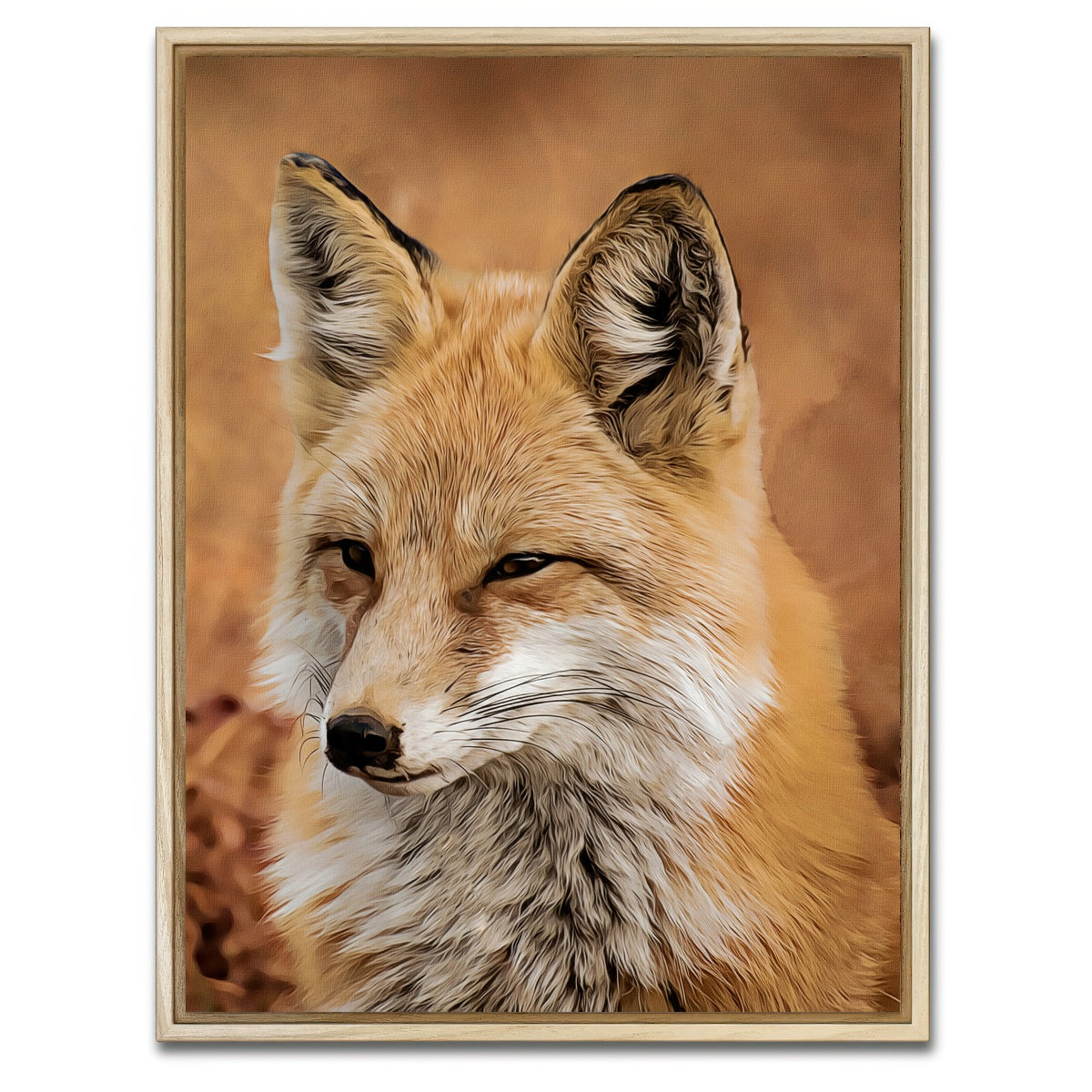 AUTO-MOCKUP WHITE | watchful fox | 1 Piece | Natural Framed Canvas | group=3x4