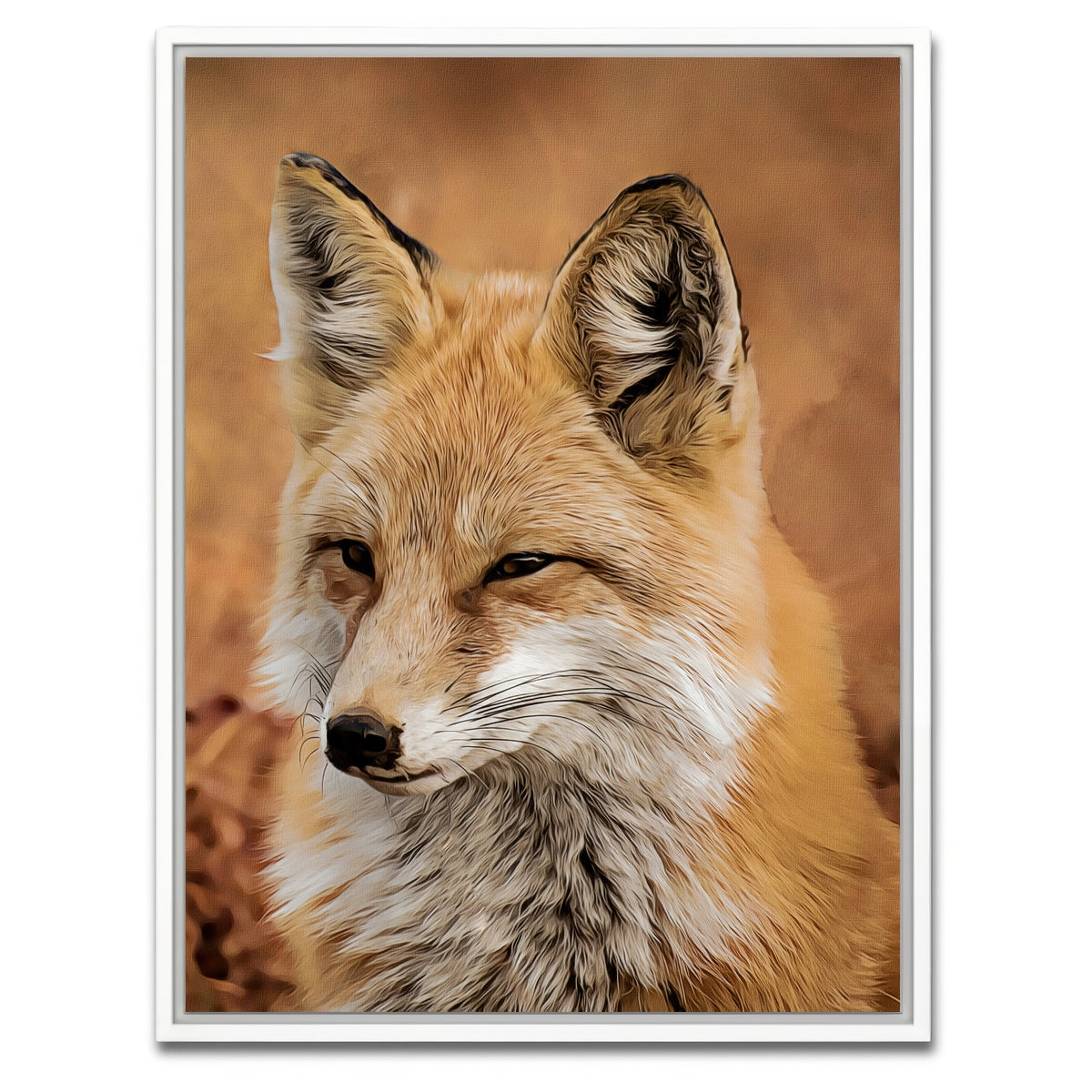 AUTO-MOCKUP WHITE | watchful fox | 1 Piece | White Framed Canvas | group=3x4