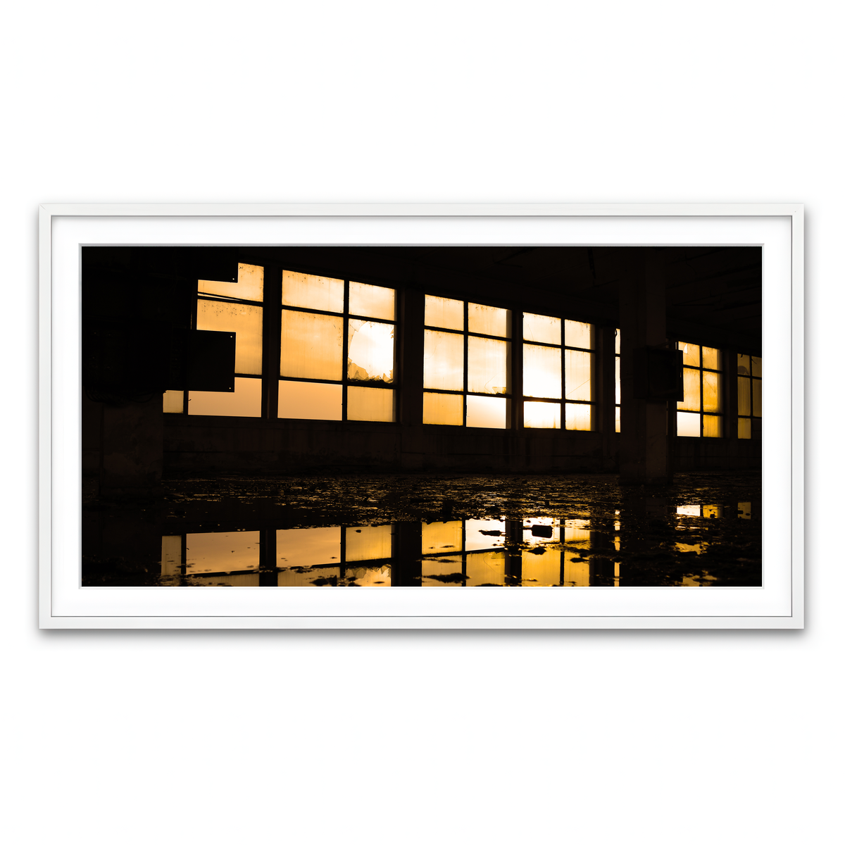 Framed Print 2x1 White