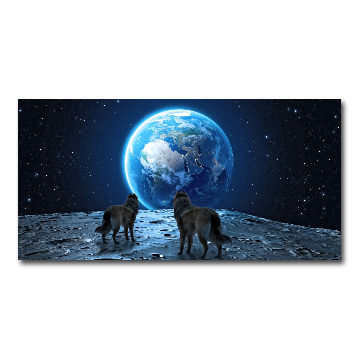 AUTO-MOCKUP WHITE | wolves on the moon | 1 Piece | Gallery Wrap Canvas | group=2x1