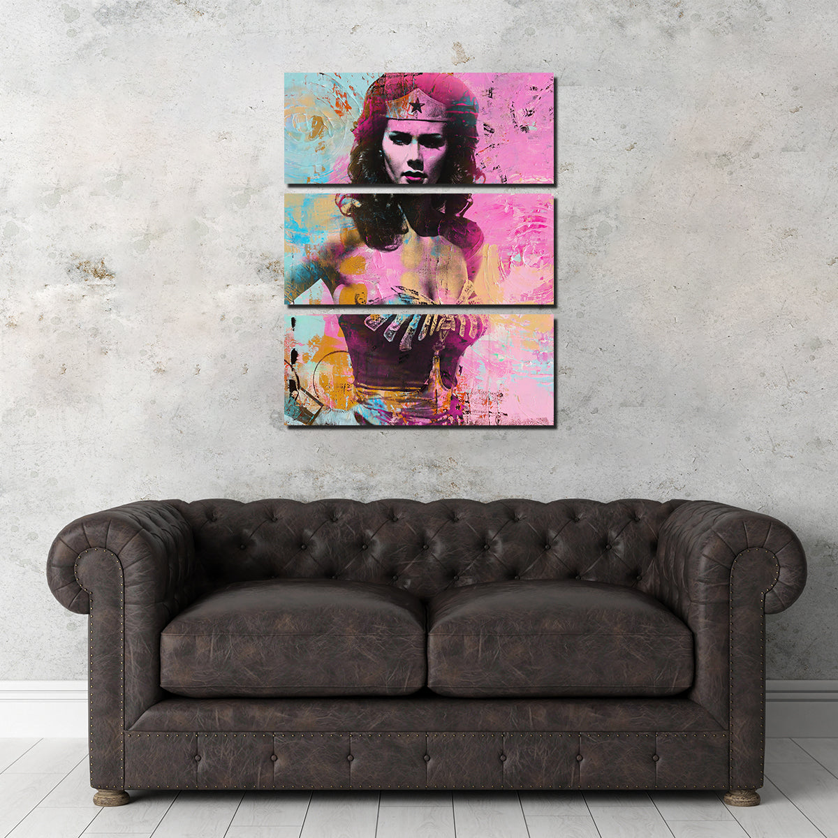 Wonder Woman Circles Wall Art
