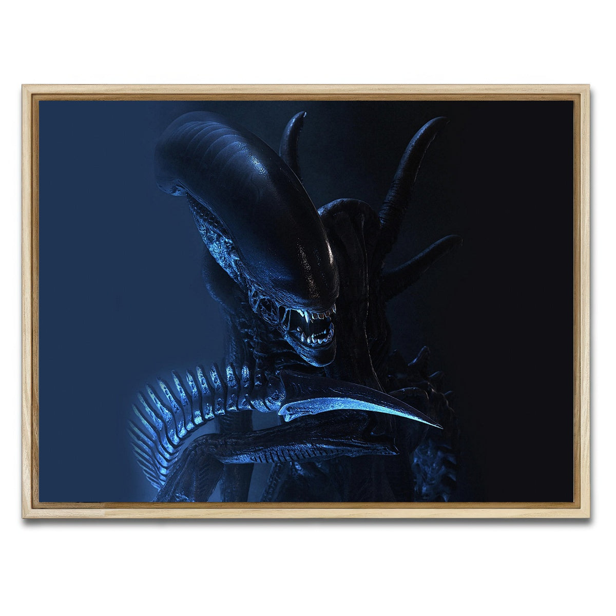 AUTO-MOCKUP WHITE | xenomorph | 1 Piece | Natural Framed Canvas | group=4x3