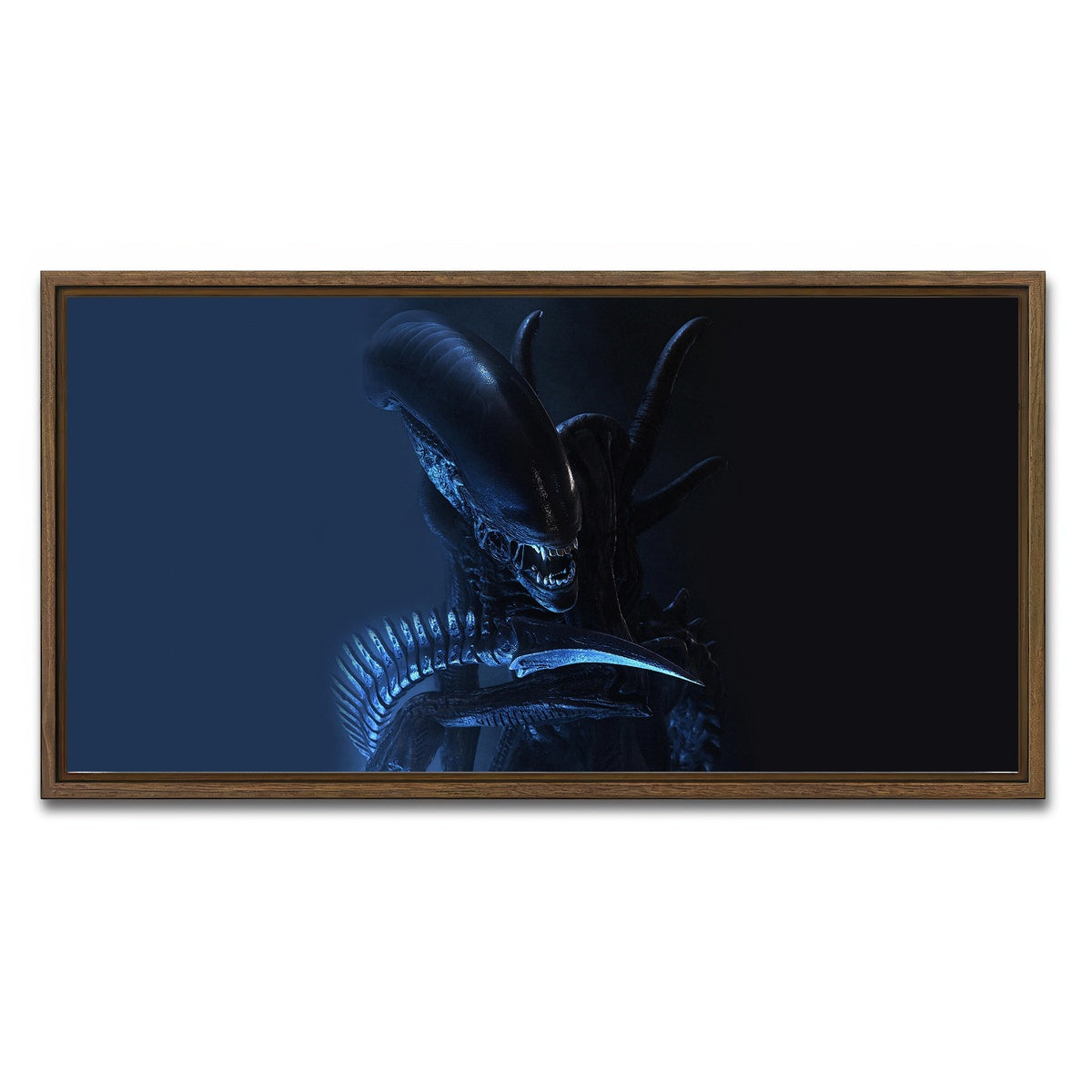 AUTO-MOCKUP WHITE | xenomorph | 1 Piece | Walnut Framed Canvas | group=2x1